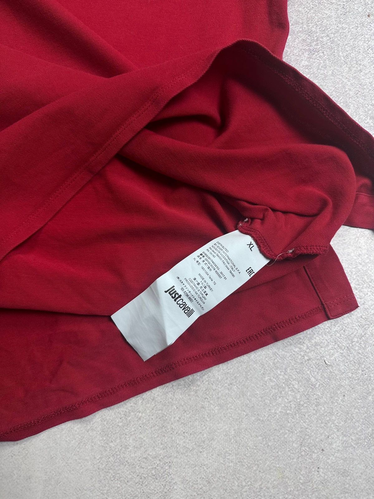 Roberto Cavalli Roberto Cavalli Tiger Polo Shirt XL Red Mens Size US L / EU 52-54 / 3 - 7 Thumbnail