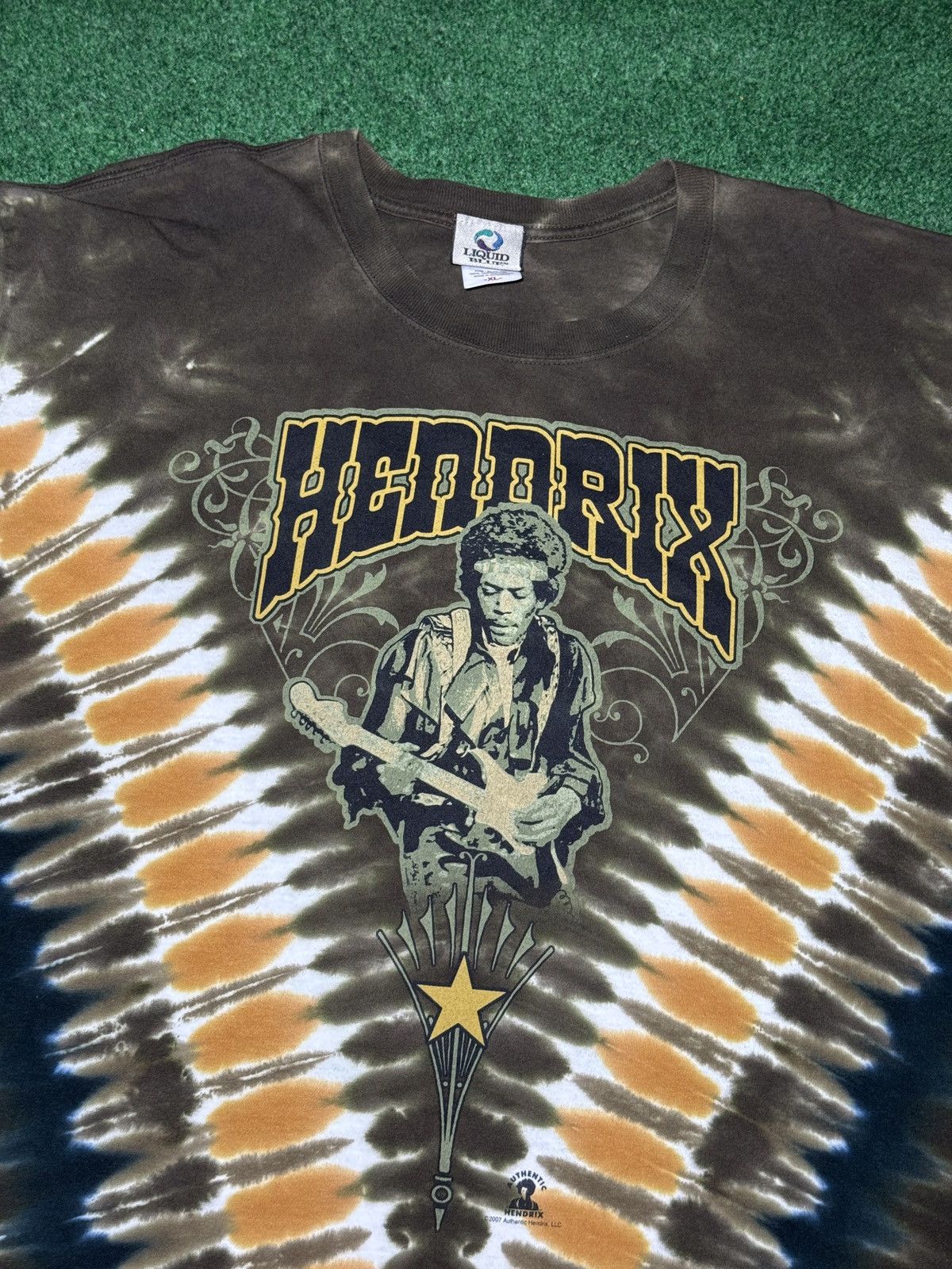 Band Tees Y2K Jimi Hendrix Liquid Blue Kiss The Sky Tie Dye T Shirt Size US XL / EU 56 / 4 - 2 Thumbnail