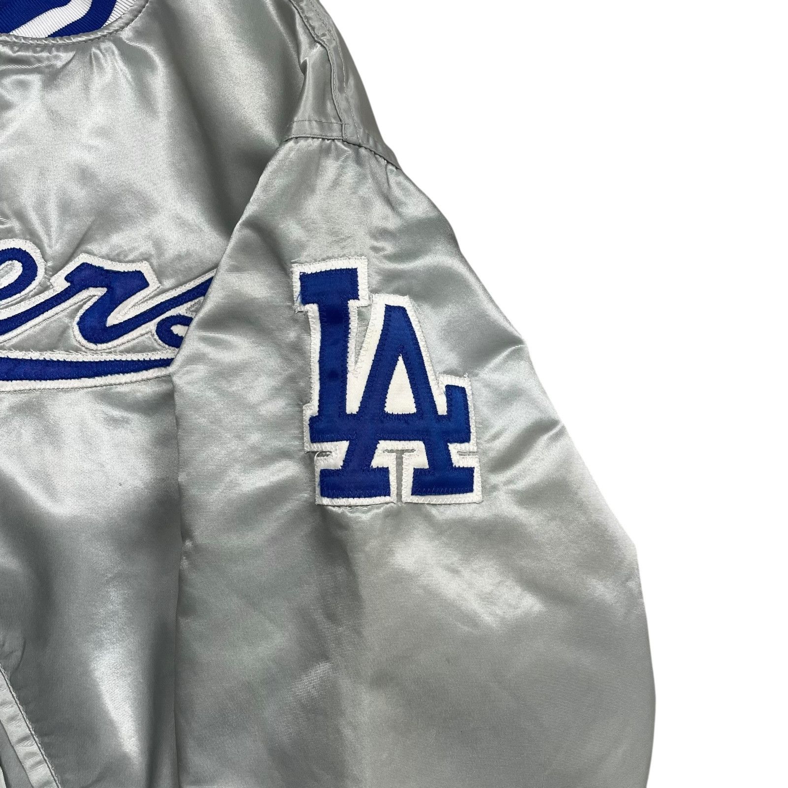 MLB VTG 90s LOS ANGELES DODGERS FELCO SATIN BOMBER JACKET SILVER Size US L / EU 52-54 / 3 - 4 Thumbnail