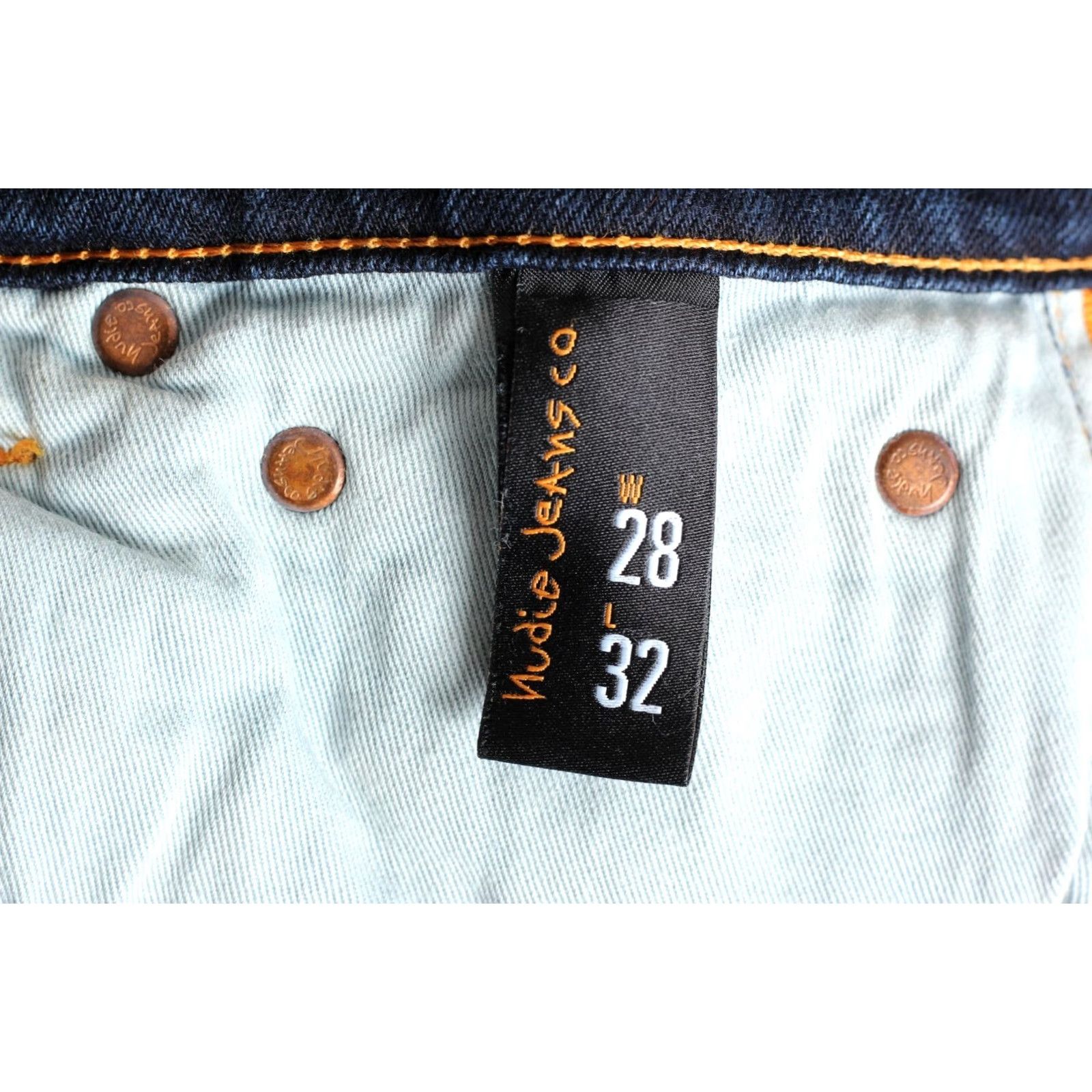 Nudie Jeans NUDIE Jeans LEAN DEAN Ink Navy Jeans Men Slim Tapered 28x32 5-Pocket Denim Stretch Mid Rise Blue Size US 28 / EU 44 - 7 Thumbnail