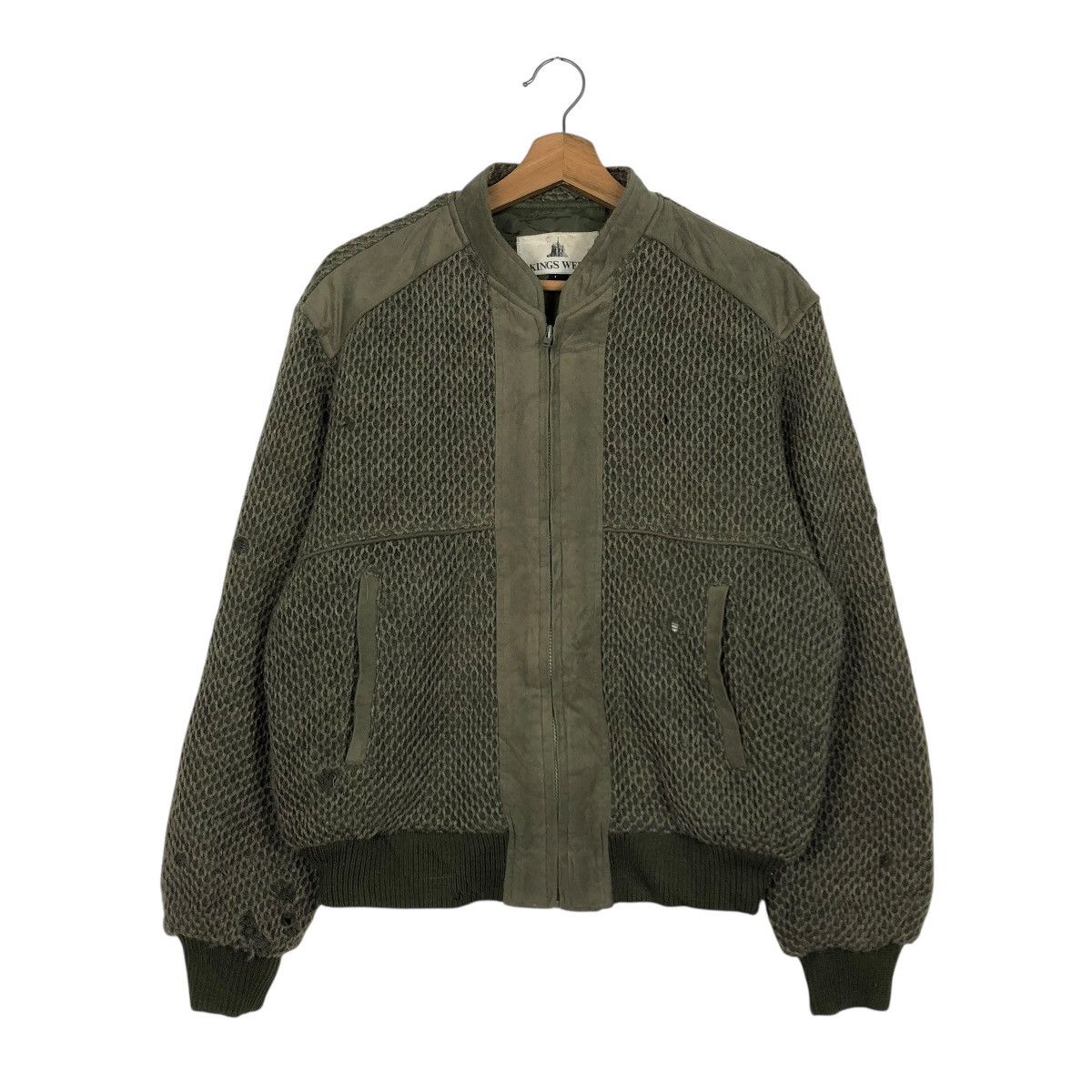 Japanese Brand 🔥DISTRESSED BIKER BOMBER JACKET KINGS WELL ISSEY MIYAKE Size US L / EU 52-54 / 3 - 3 Thumbnail