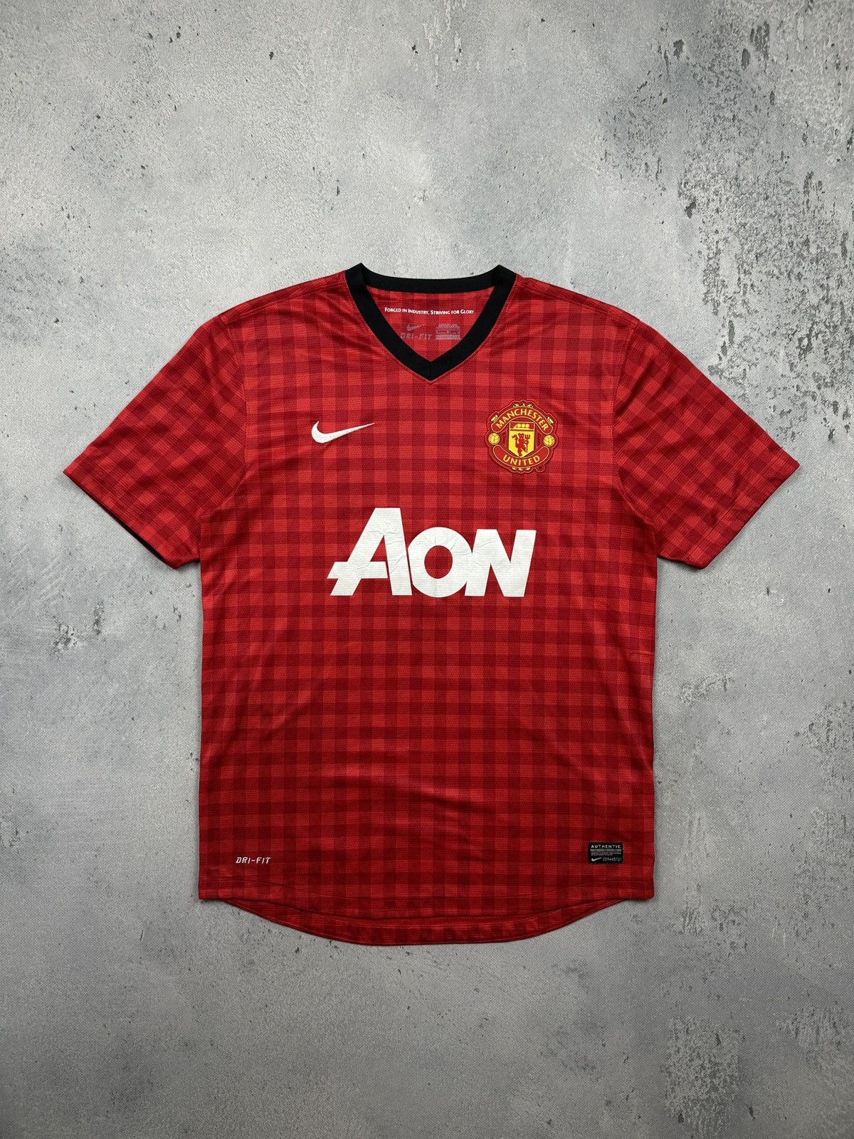 Nike Vintage Manchester United 2012/13 Nike Home Jersey AON Rare Size US M / EU 48-50 / 2 - 1 Thumbnail