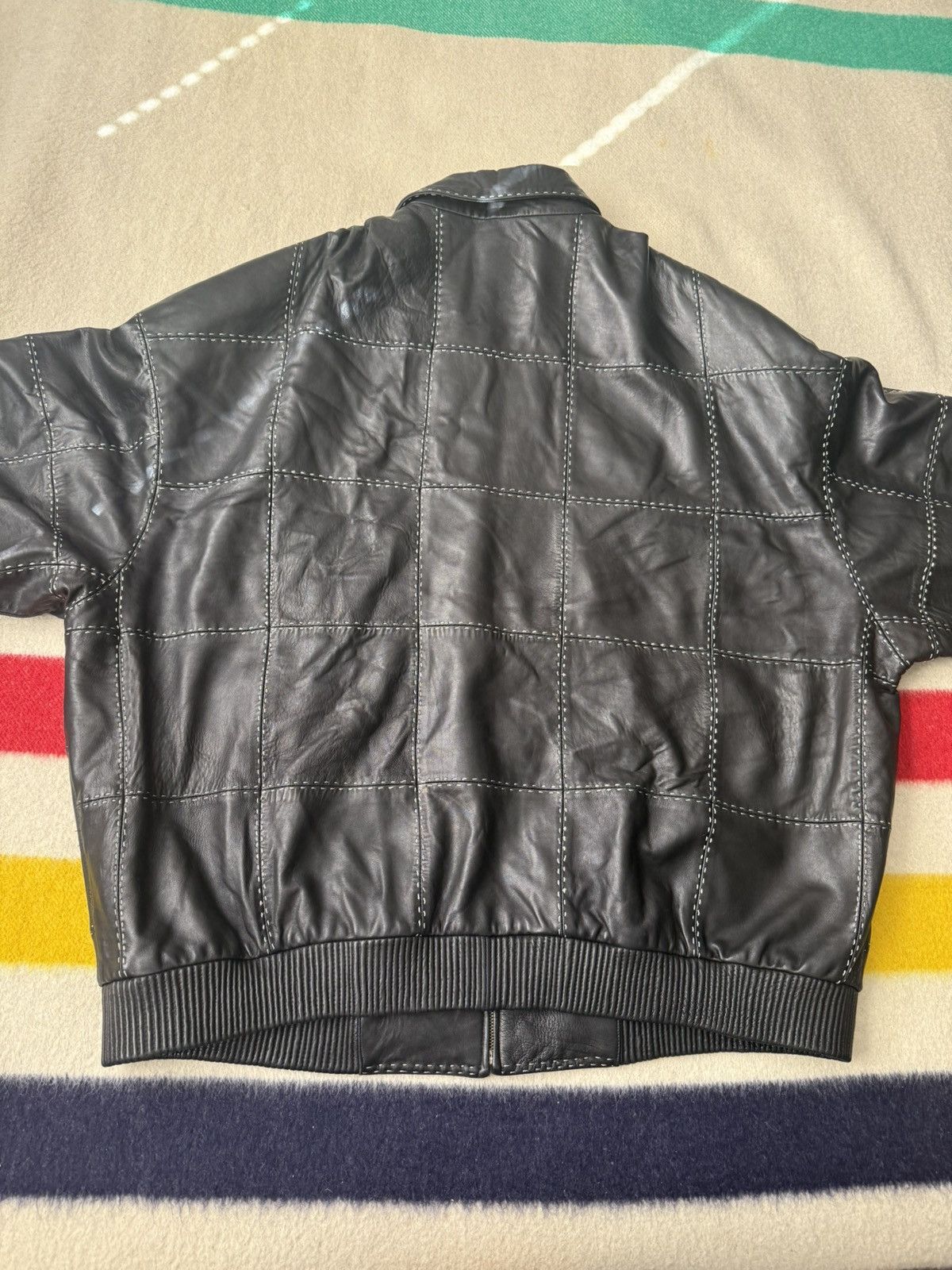 Pelle Pelle Vintage 90s Y2K Pelle Pelle Marc Buchanan Leather Jacket 56 Size US XXL / EU 58 / 5 - 3 Thumbnail