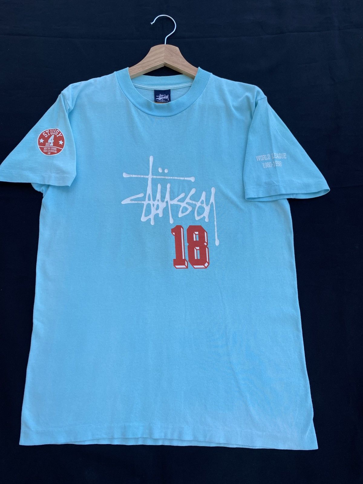Stussy Rare Vintage 90s Stussy 18th Annivesary 1980-1998 Tshirt Size US M / EU 48-50 / 2 - 5 Thumbnail