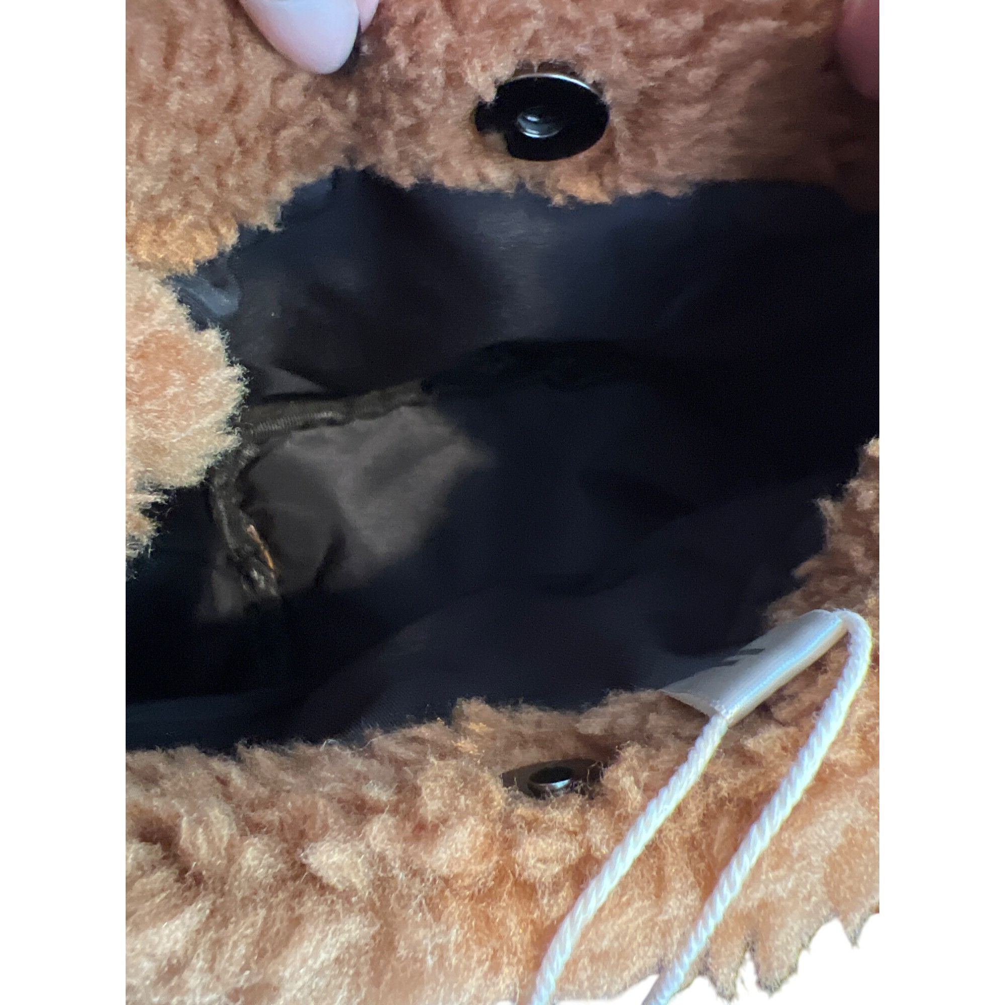 Other Fadivo New York Brown Sherpa Teddy Bucket Bag Handbag Baguet Size ONE SIZE - 6 Thumbnail