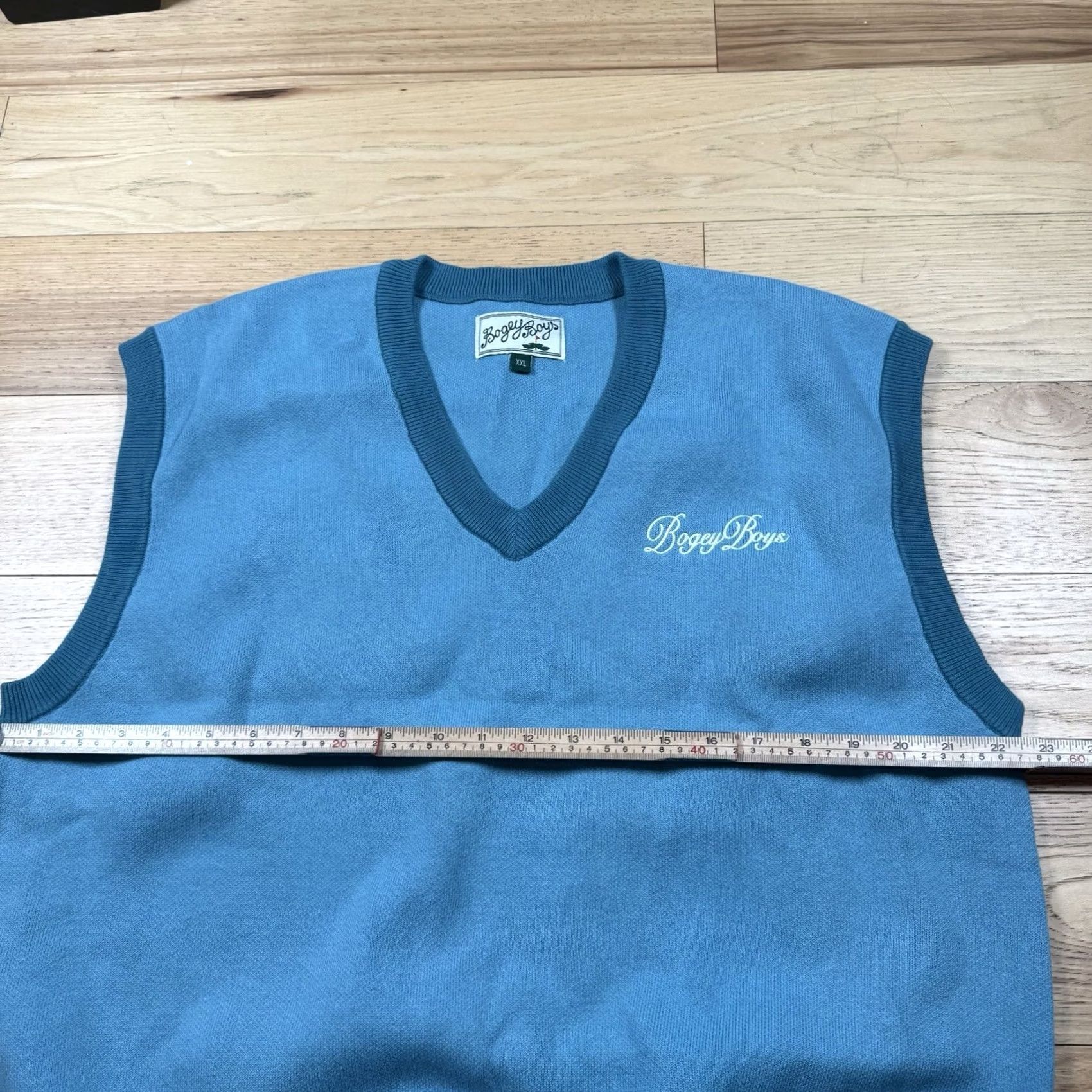 Vintage VINTAGE Bogey Boys Sweater Vest Mens XXL Blue V-Neck Preppy Golf Soft Cinched Waist NWOT Size US XXL / EU 58 / 5 - 5 Thumbnail