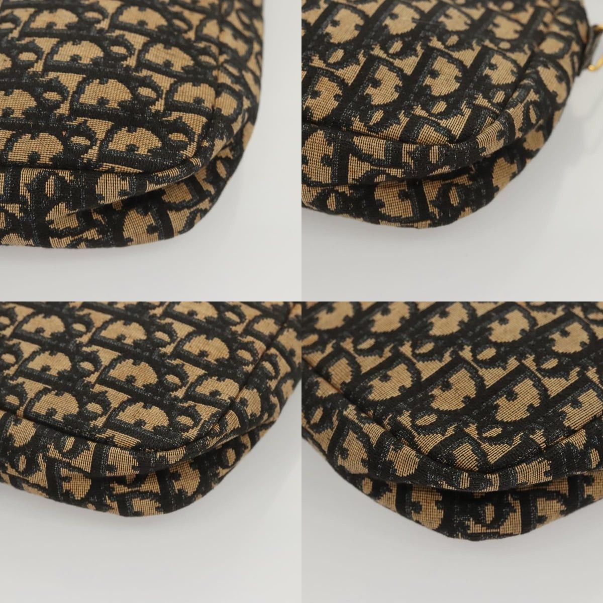 Dior DIOR Trotter Canvas Shoulder Bag Navy Gold Size ONE SIZE - 10 Thumbnail
