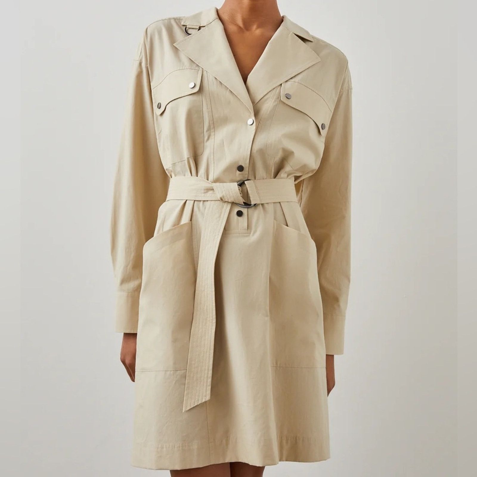 Rails Rails S Noor Trench Coat Dress in Tidal Foam Size S / US 4 / IT 40 - 2 Thumbnail