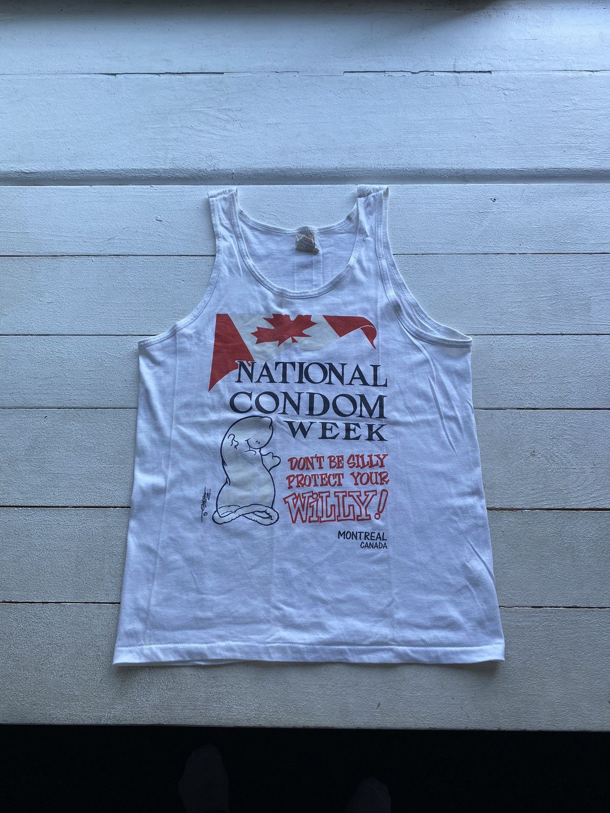 Other 🔗90s humor tank top NATIONAL CONDOM WEEK Joke shirt mens Size US M / EU 48-50 / 2 - 1 Thumbnail