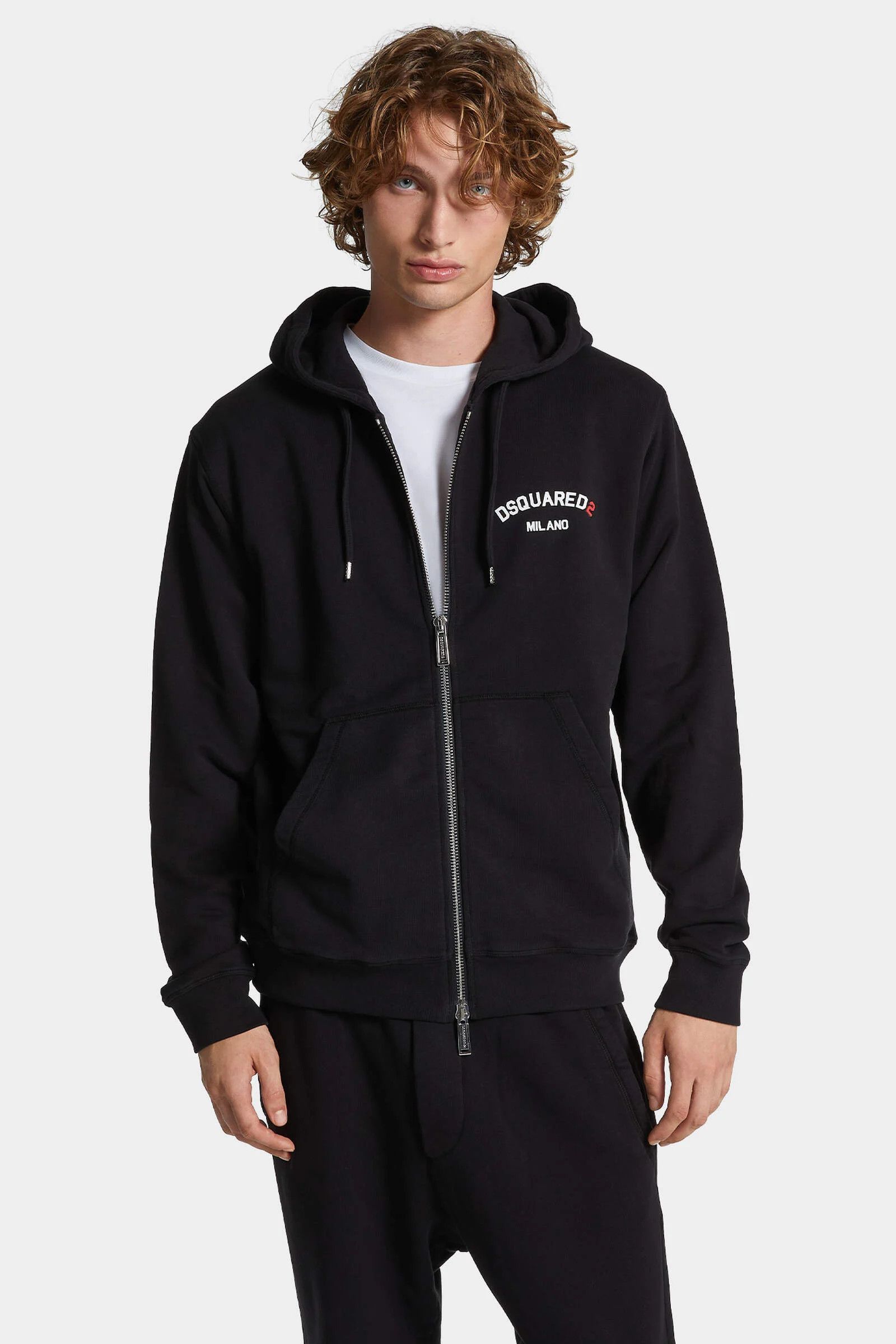 Dsquared2 o1mle0126 Dyed Cool Fit Zipped Hoodie in Black Size US S / EU 44-46 / 1 - 3 Thumbnail