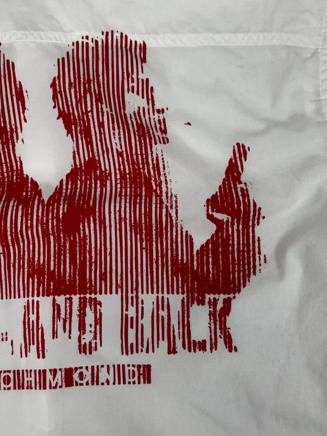 John Richmond Richmond White « To Hell And Back » Red Print Shirt Size US M / EU 48-50 / 2 - 9 Thumbnail
