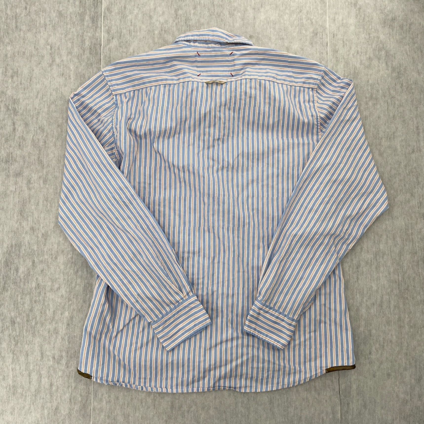 Robert Graham Robert Graham Shirt Adult XL Blue Striped Button-Up Long Sleeve Logo Cotton Mens Size US XL / EU 56 / 4 - 2 Thumbnail