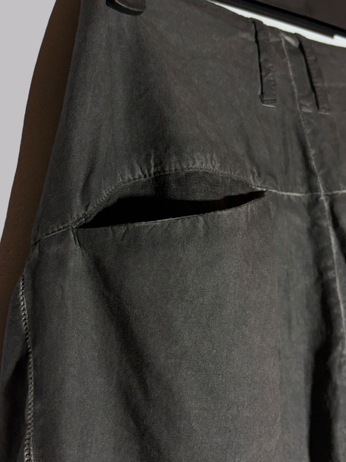 Transit Uomo Transit Uomo Dark Grey Charcoal Cotton Linen Pants Rare Size US 28 / EU 44 - 10 Thumbnail