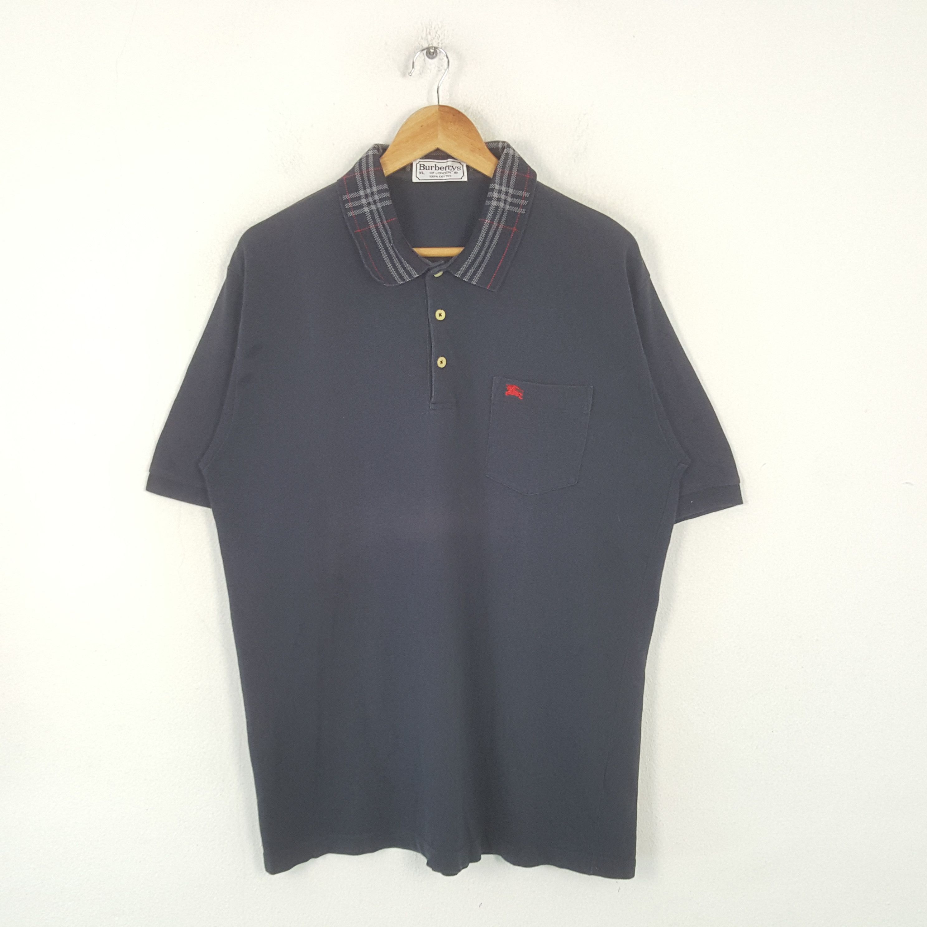 Burberry Vintage Burberrys Italian Brand Polos RR13 Size US L / EU 52-54 / 3 - 1 Thumbnail
