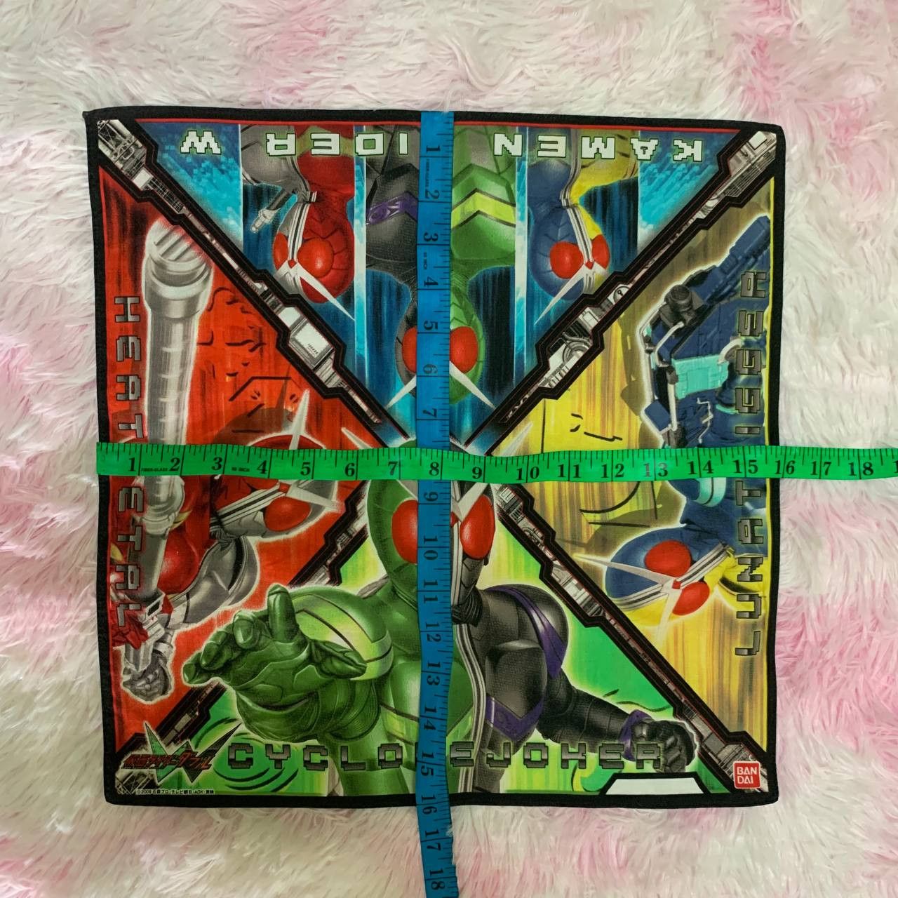 Anime × Japanese Brand × Vintage Vintage Kamen Rider Double 2009 Bandai Handkerchief Bandana Size ONE SIZE - 4 Thumbnail
