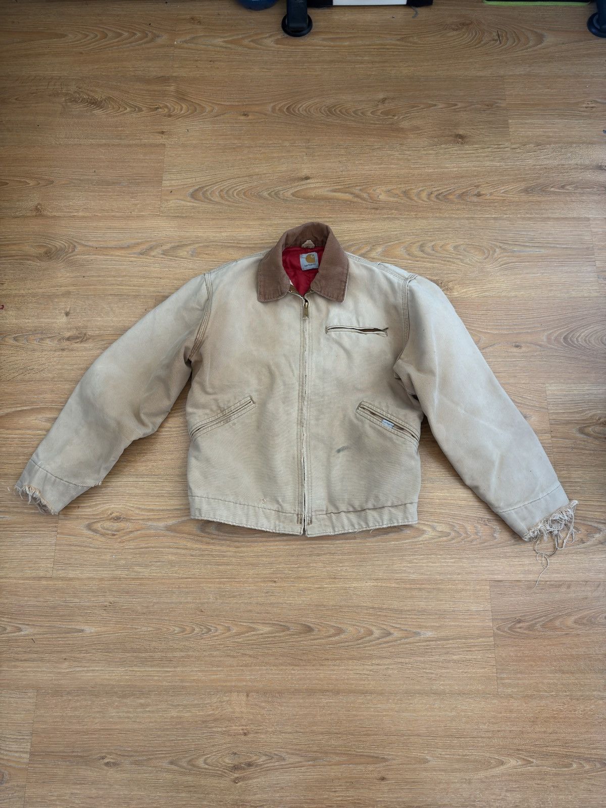 Carhartt vtg carhartt jacket light tan Size US S / EU 44-46 / 1 - 1 Thumbnail