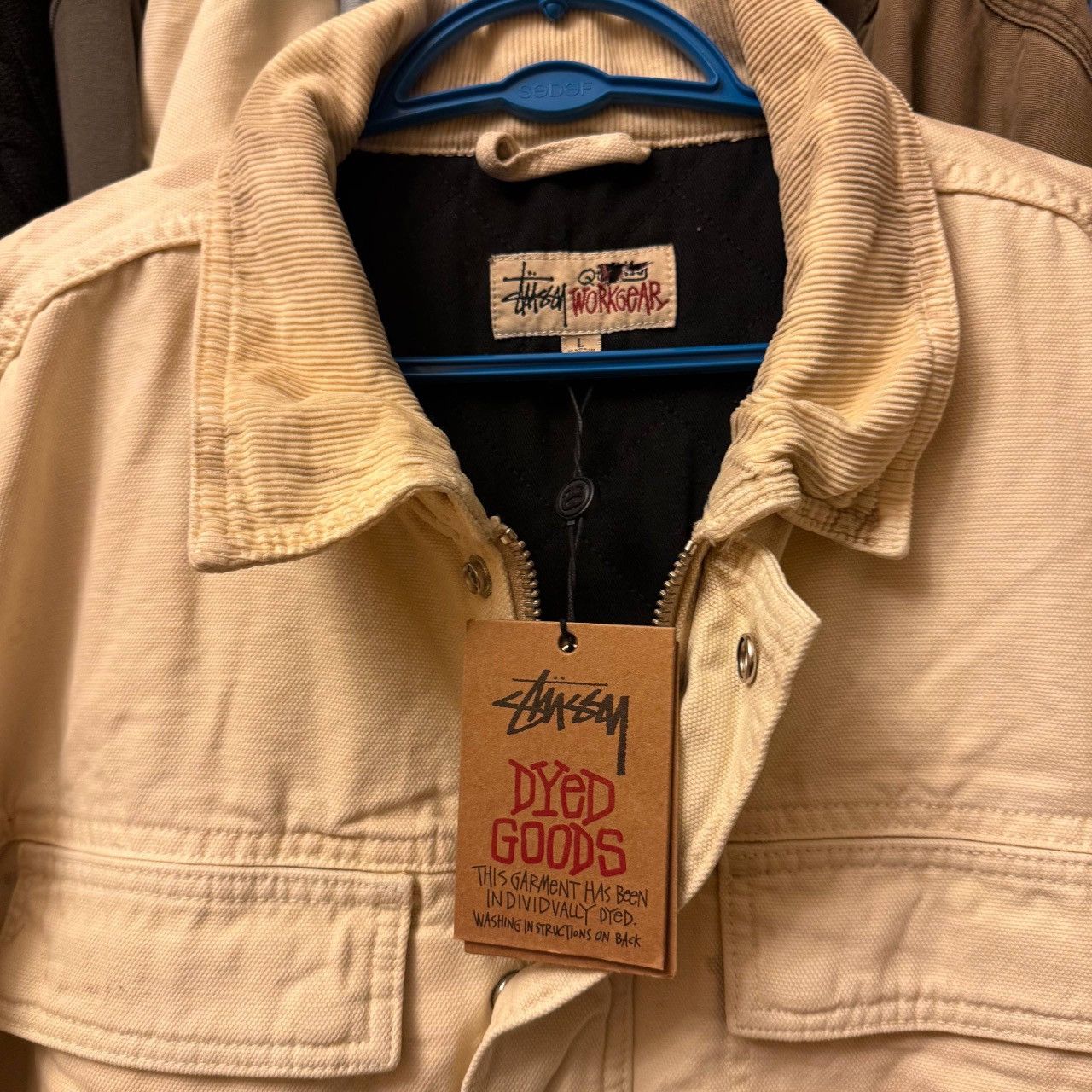 Stussy Stussy White Canvas Shop Jacket Size US L / EU 52-54 / 3 - 3 Thumbnail