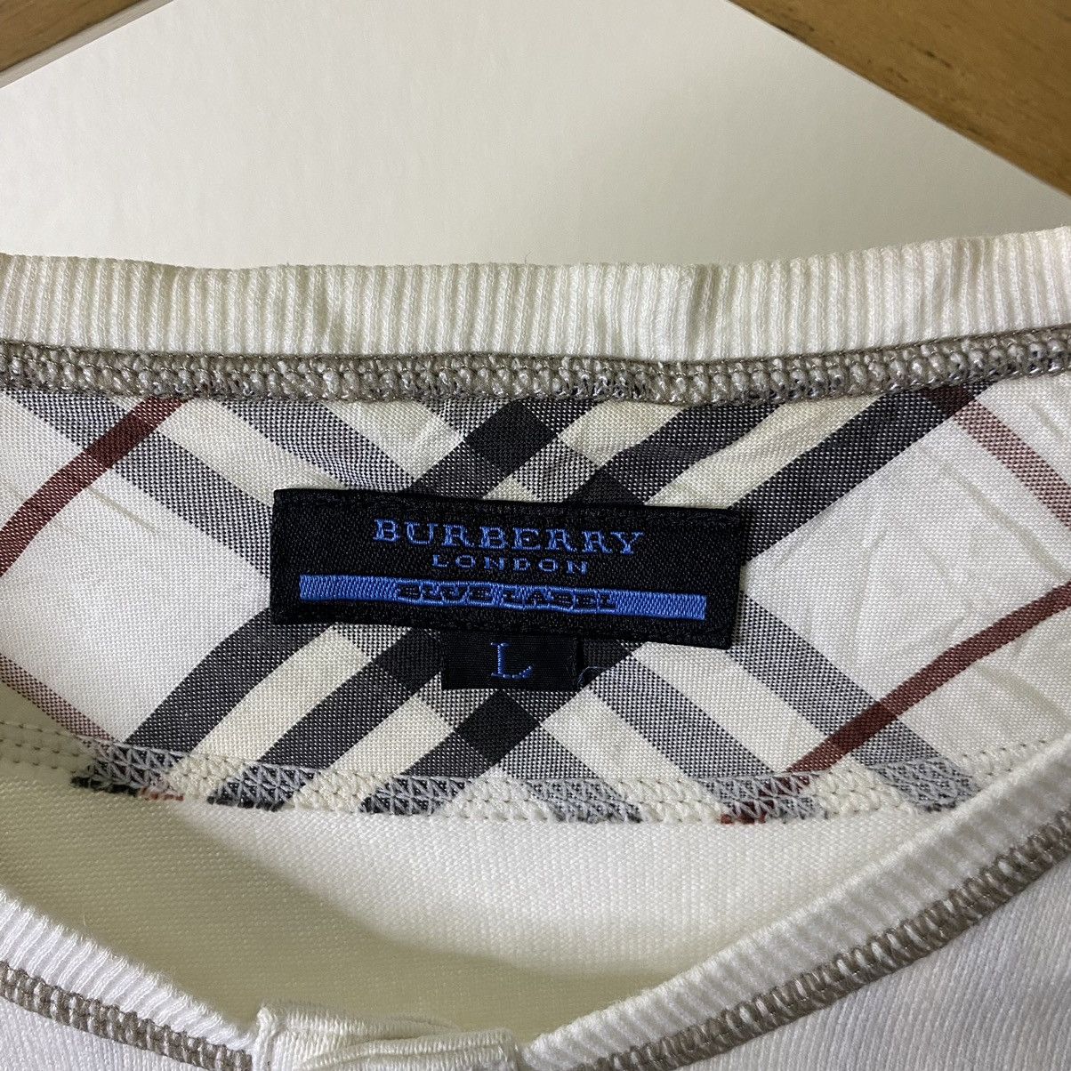 Burberry Burberry London Blue Label Quarter Button LS Tee Size US L / EU 52-54 / 3 - 3 Thumbnail