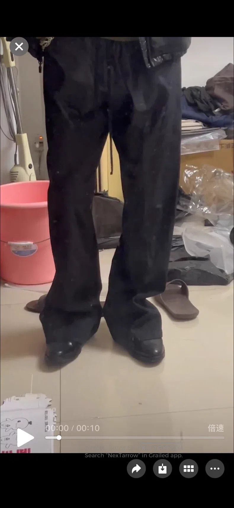 Julius Julius size:1 Coated Nylon Long Pants Size US 26 / EU 42 - 3 Thumbnail