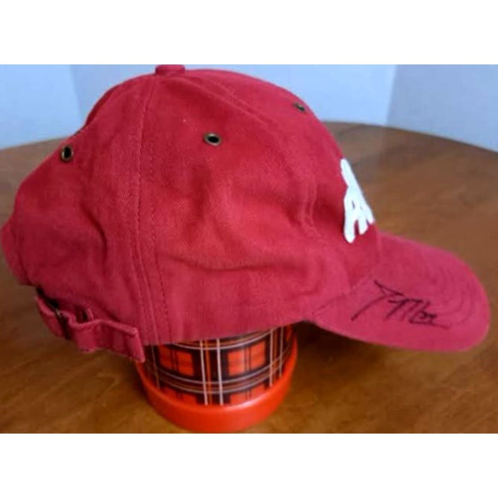American Needle VINTAGE American Needle Hat Detroit Red Wings Baseball Cap Mens Adjustable Red Cotton Canvas Hockey Autograph Stitch Pattern Solid Baseball Cap Size ONE SIZE - 2 Thumbnail