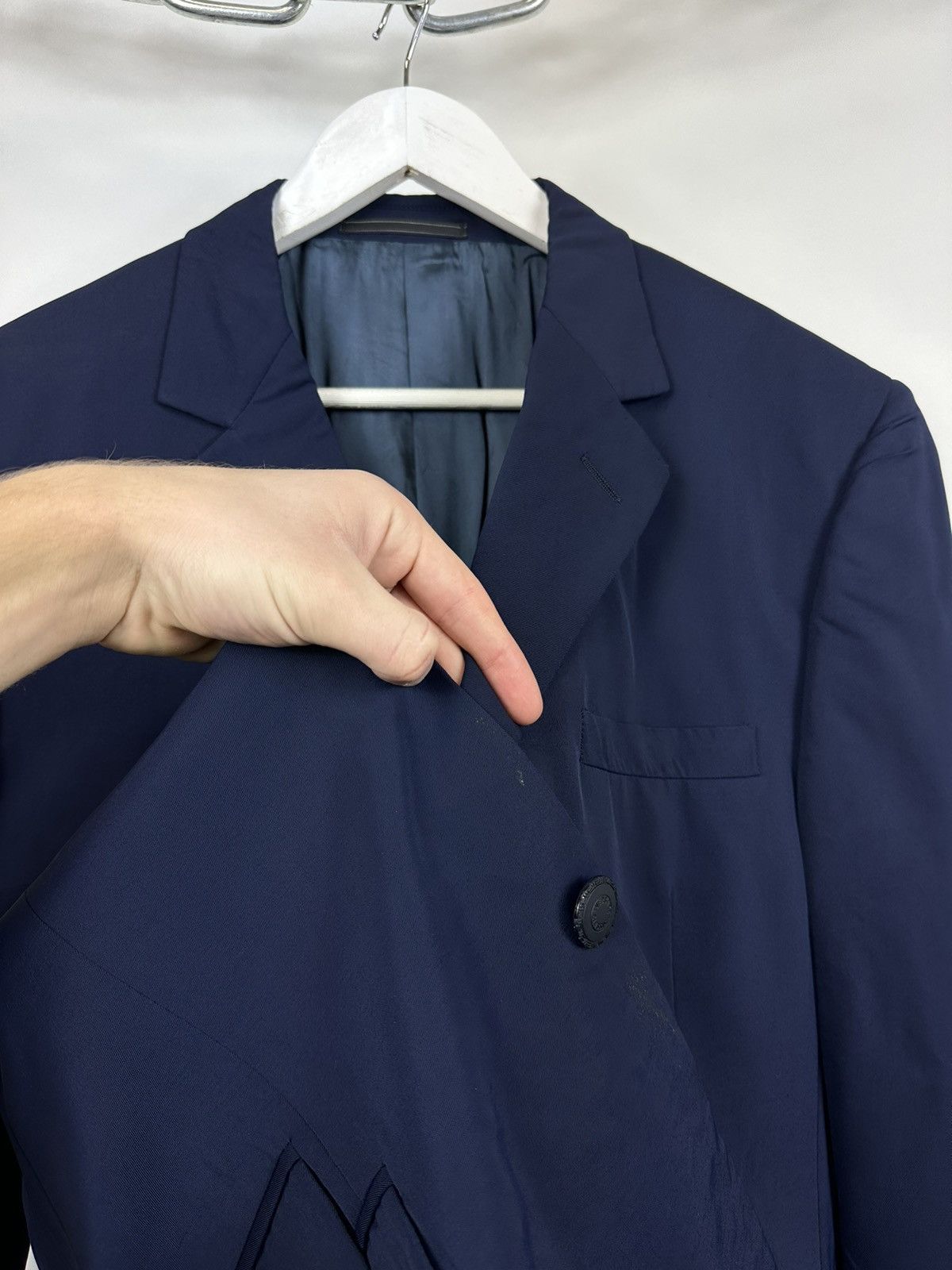 Versace Vintage Versace 3-Button Formal Designer Luxury Wool Blazer Size 40R - 13 Thumbnail