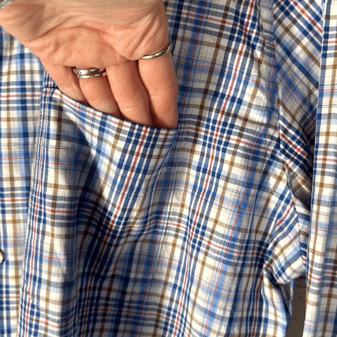 Peter Millar Peter Millar Mens Blue Plaid Button Down Long Sleeve Shirt L Large Multicolor Mens Size US L / EU 52-54 / 3 - 3 Thumbnail