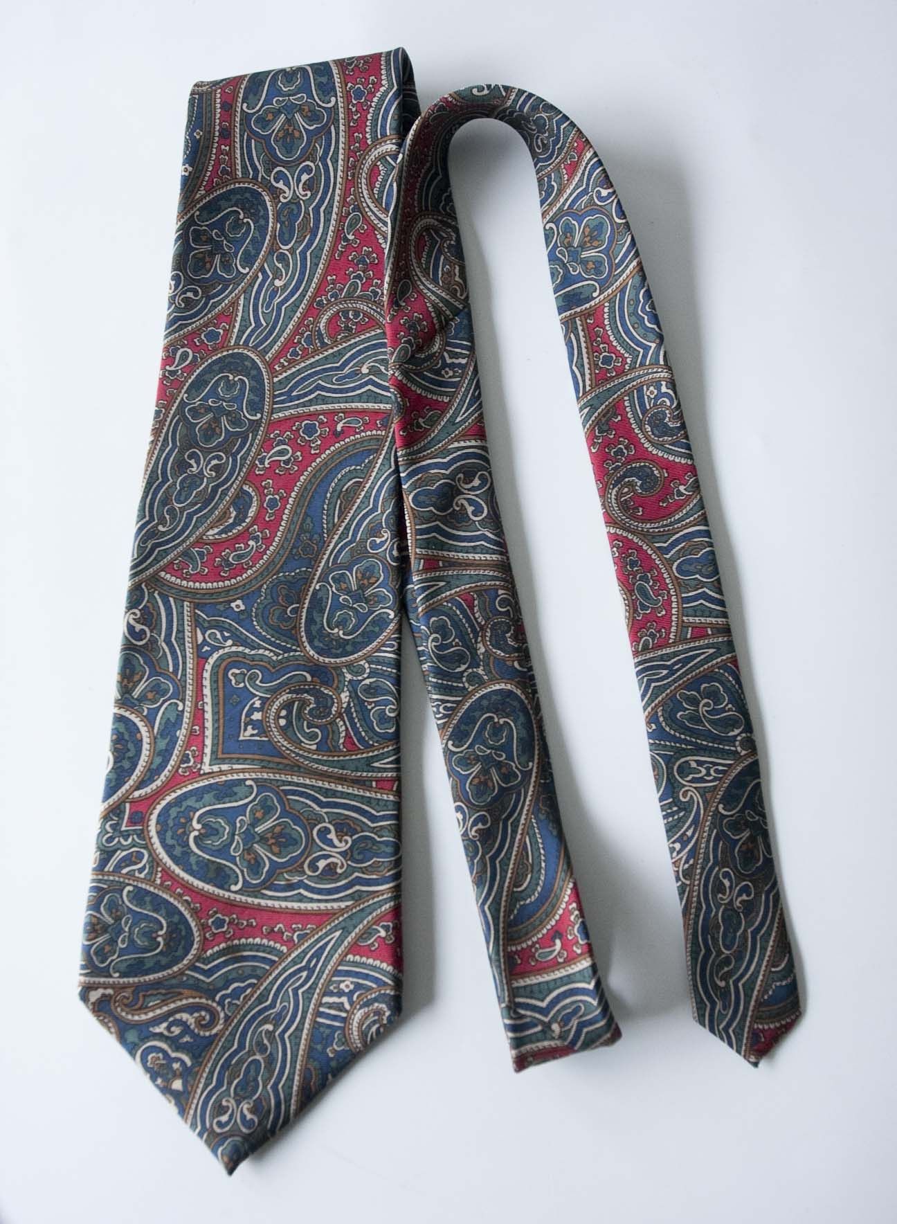 Christian Dior Monsieur × Vintage Christian Dior Monsieur Vintage Tie Made USA Silk Baroque Size ONE SIZE - 2 Thumbnail