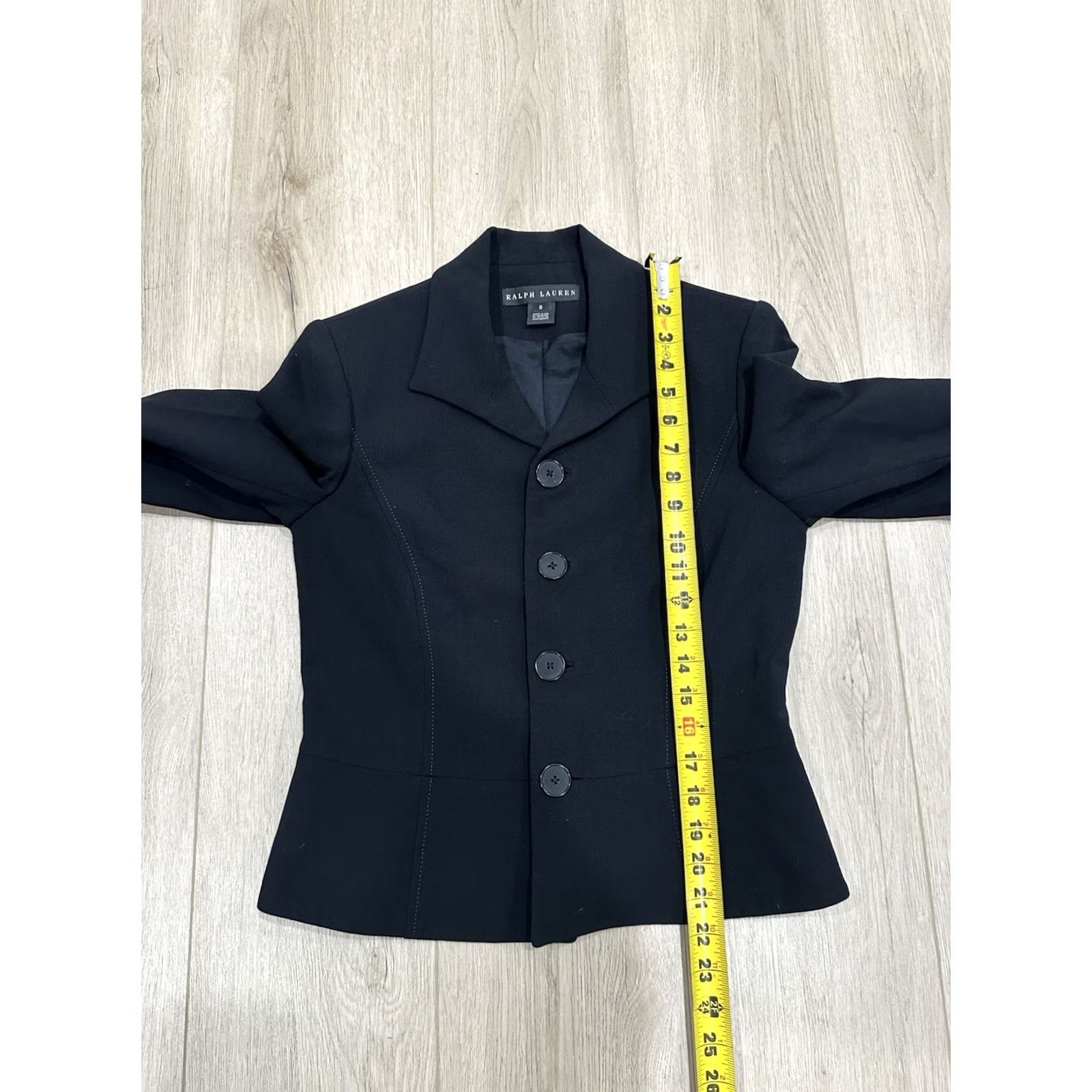 Ralph Lauren VINTAGE Ralph Lauren Black Label Wool Blend Stretch Blazer Jacket Women Sz 8 Black USA Wool Blend Blazer Men's? Size M / US 6-8 / IT 42-44 - 7 Thumbnail