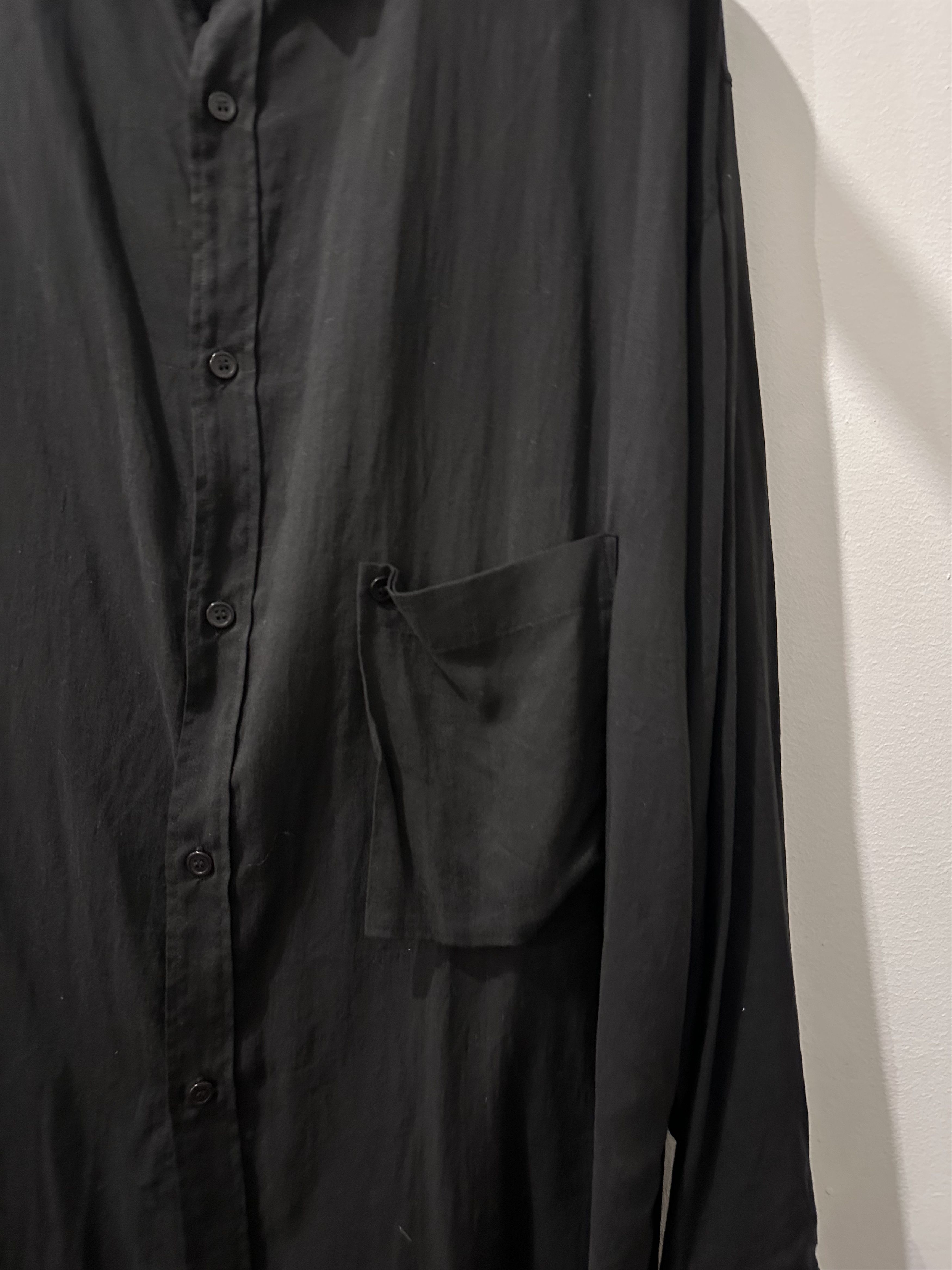 Yohji Yamamoto Yohji Yamamoto Pour Homme Tencel Back letters shirts Size US L / EU 52-54 / 3 - 3 Thumbnail