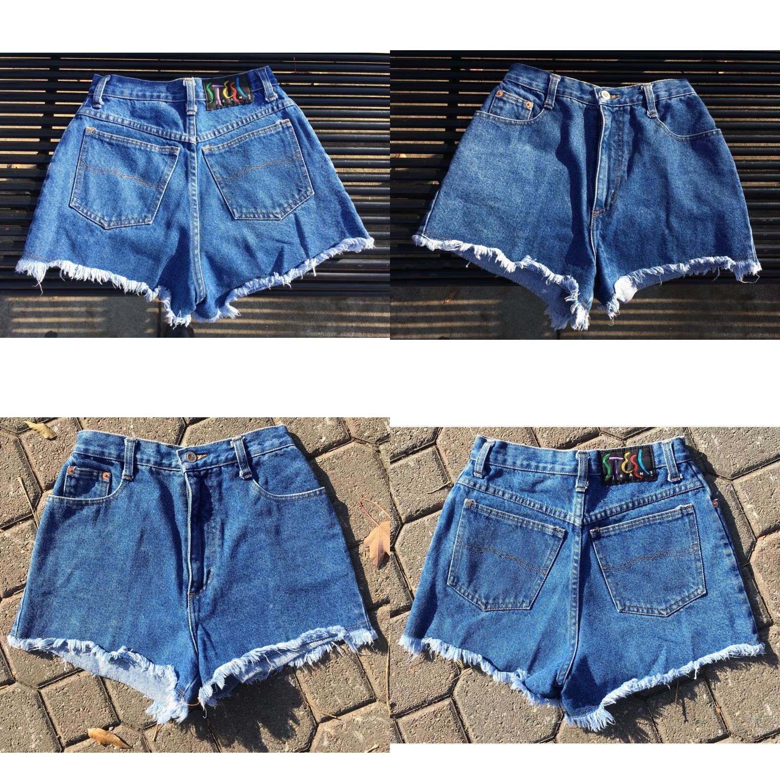 Vintage VINTAGE Steel Jeans High Waist Denim Shorts 7 25 in USA 80s 90s Jorts Blue Denim Grunge Womens Size 28" / US 6 / IT 42 - 8 Thumbnail