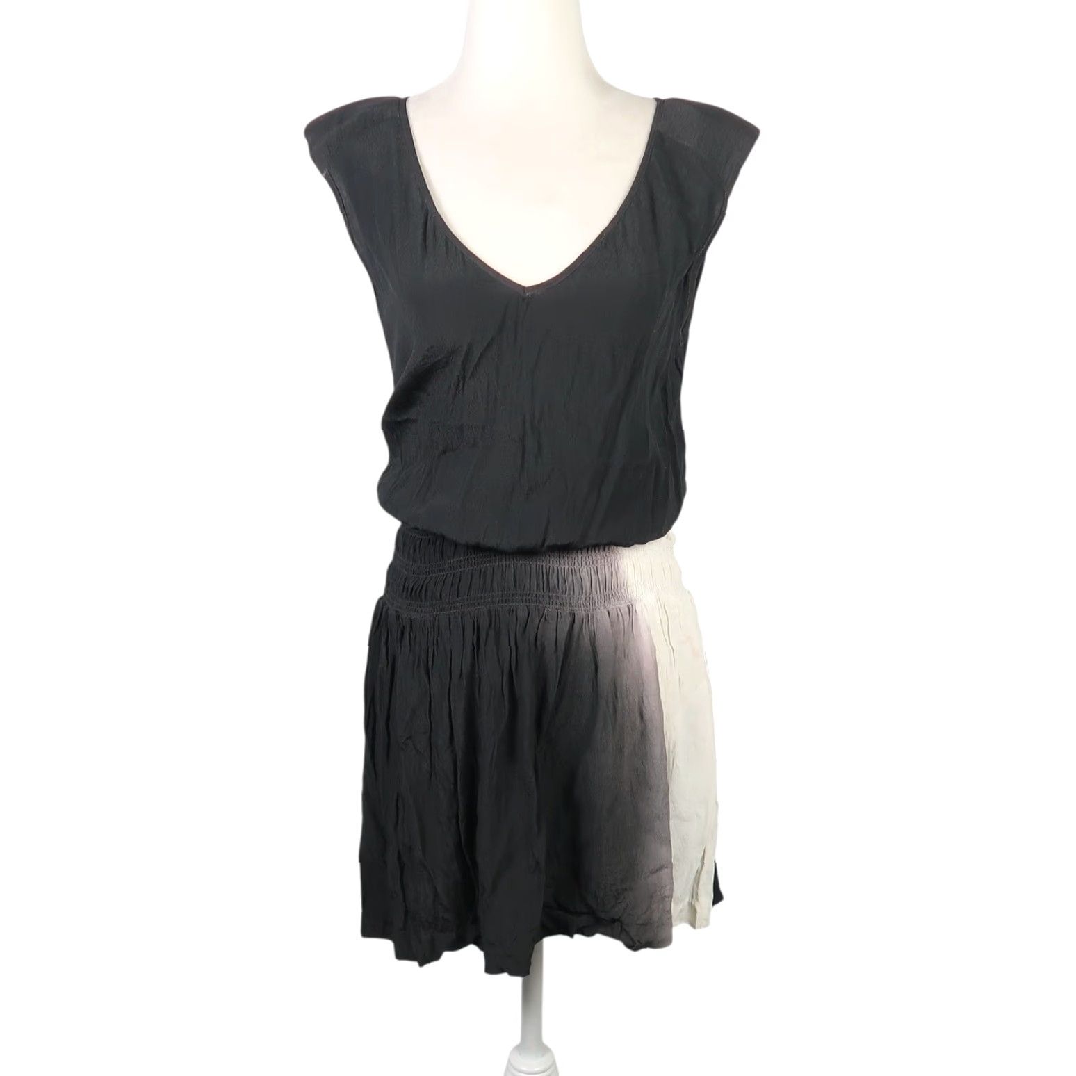 Maje Maje black and white ombre blouson mini dress L Size L / US 10 / IT 46 - 5 Thumbnail
