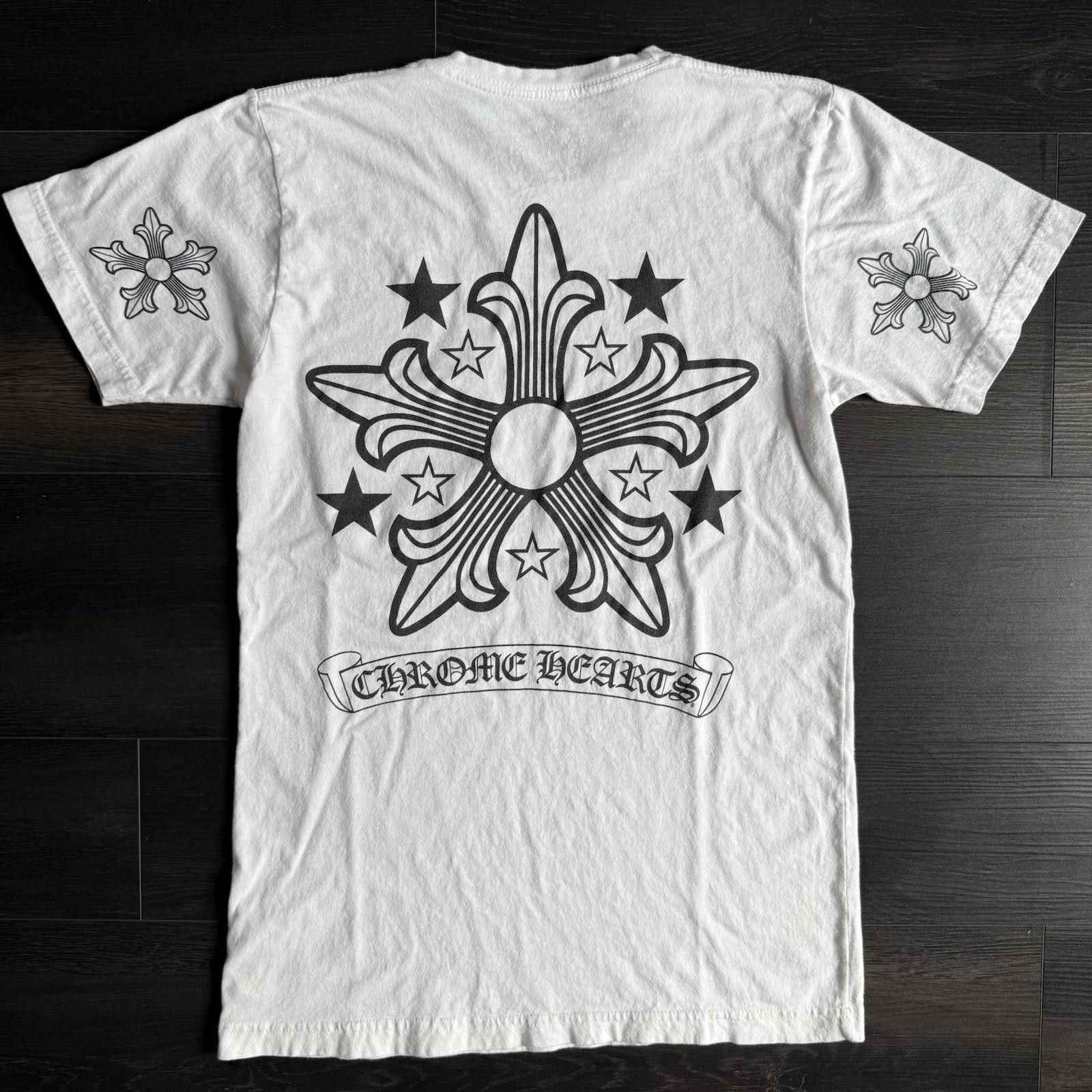 Chrome Hearts Chrome Hearts Star Cross Logo T Shirt Size Small White Size US S / EU 44-46 / 1 - 1 Thumbnail