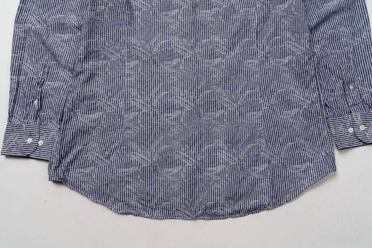 Etro 🔵ETRO Striped Blue Flower Print Bottom Up Shirt Made Italy Size US L / EU 52-54 / 3 - 15 Thumbnail