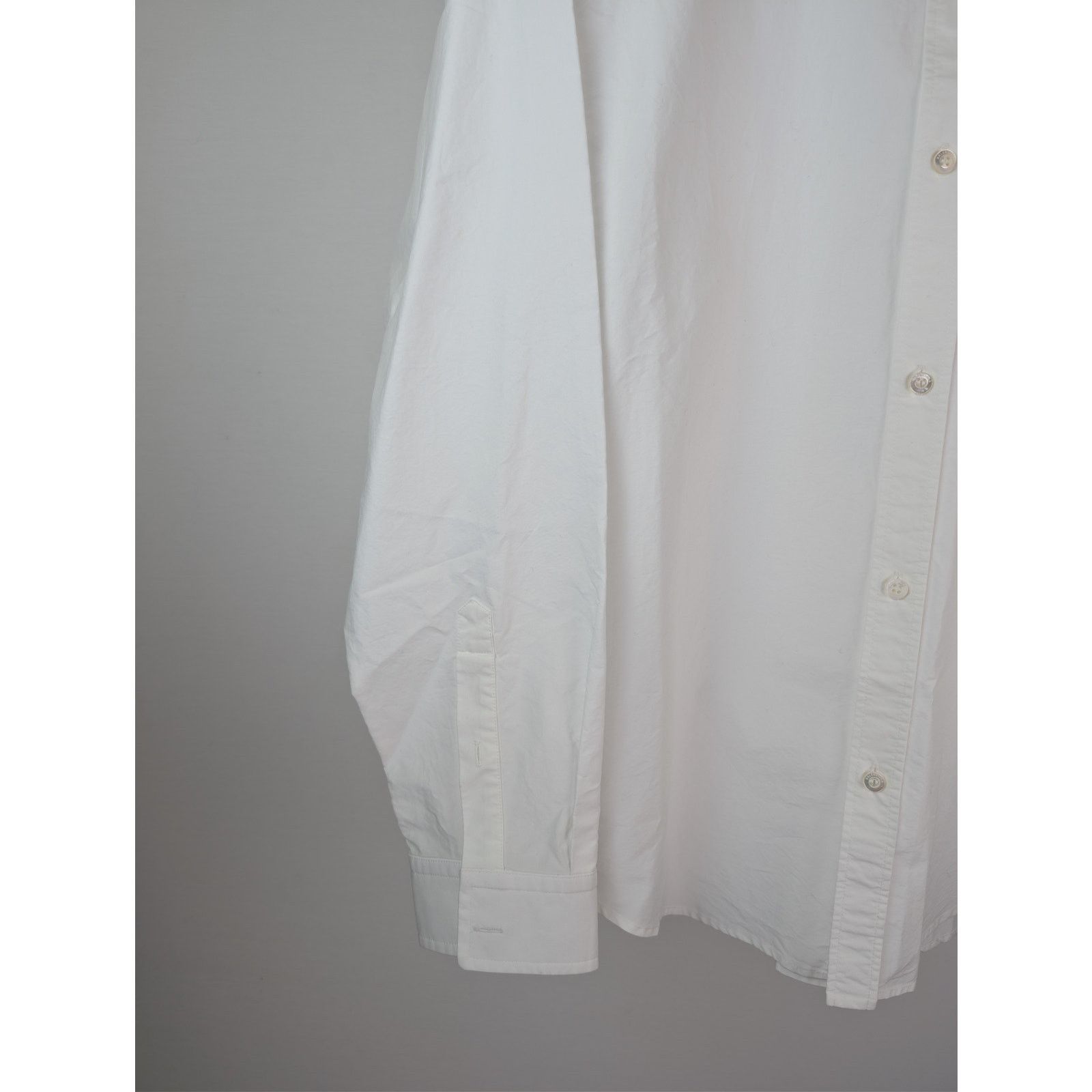 Balenciaga o1rshd1 Long-Sleeve Large Fit Cotton Poplin Shirt in White Size US XXL / EU 58 / 5 - 6 Thumbnail