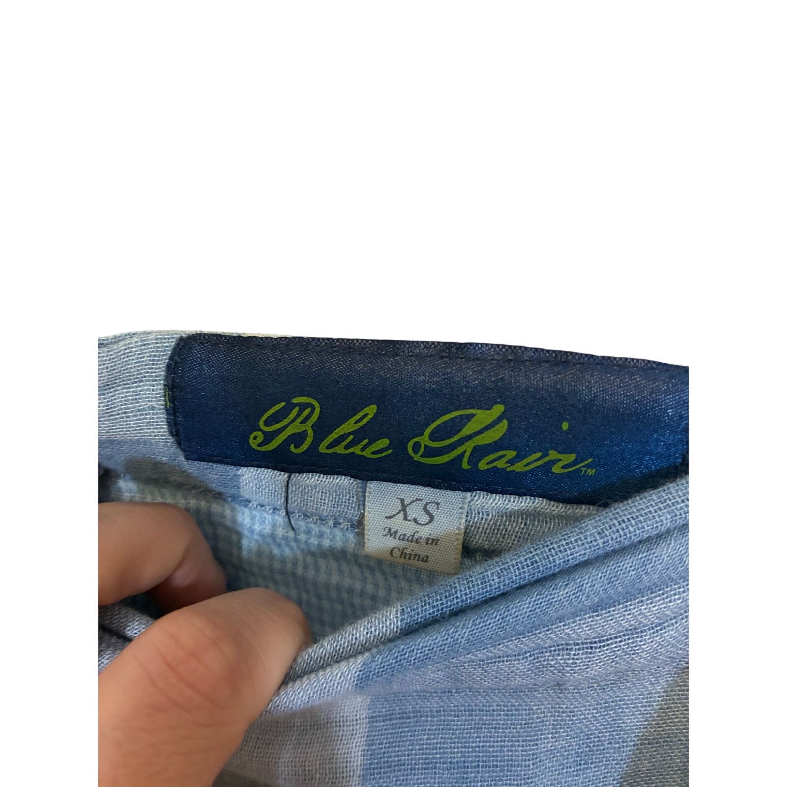 Other Women’s Short Sleeve Plaid Blue Rain Cotton Preppy Minimal Size XS / US 0-2 / IT 36-38 - 3 Thumbnail
