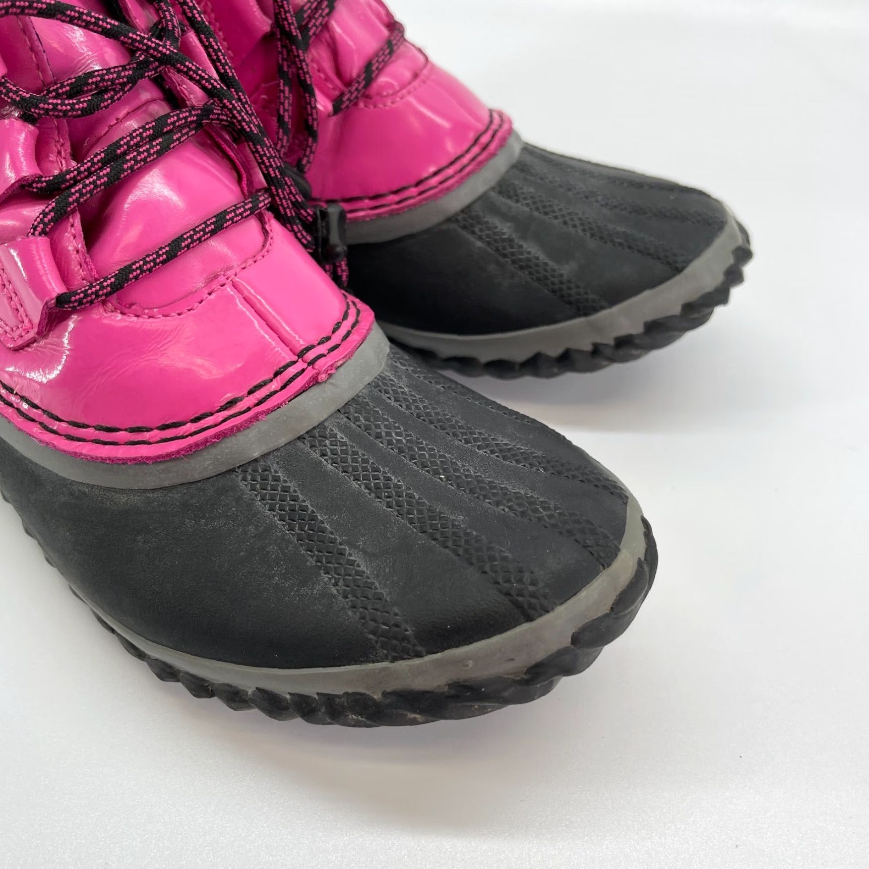 SOREL Sorel Duck Boots Lace Up Pink Black Out N' About NY2635-695 Womens Size US 6 Size US 6 / IT 36 - 7 Thumbnail