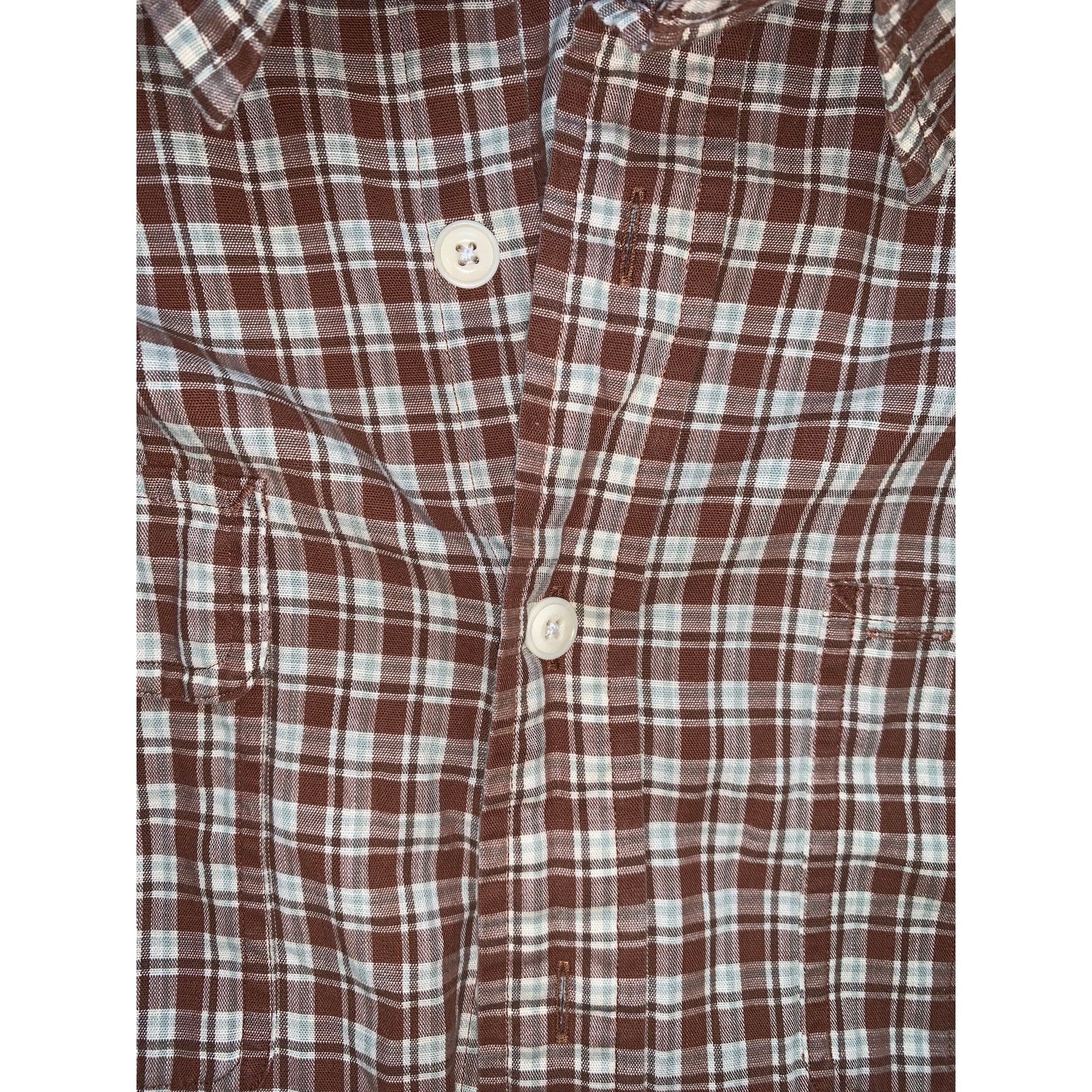 Polo Ralph Lauren Vintage Polo Ralph Lauren Brown Check Shirt XL Button Down Size US XL / EU 56 / 4 - 6 Thumbnail