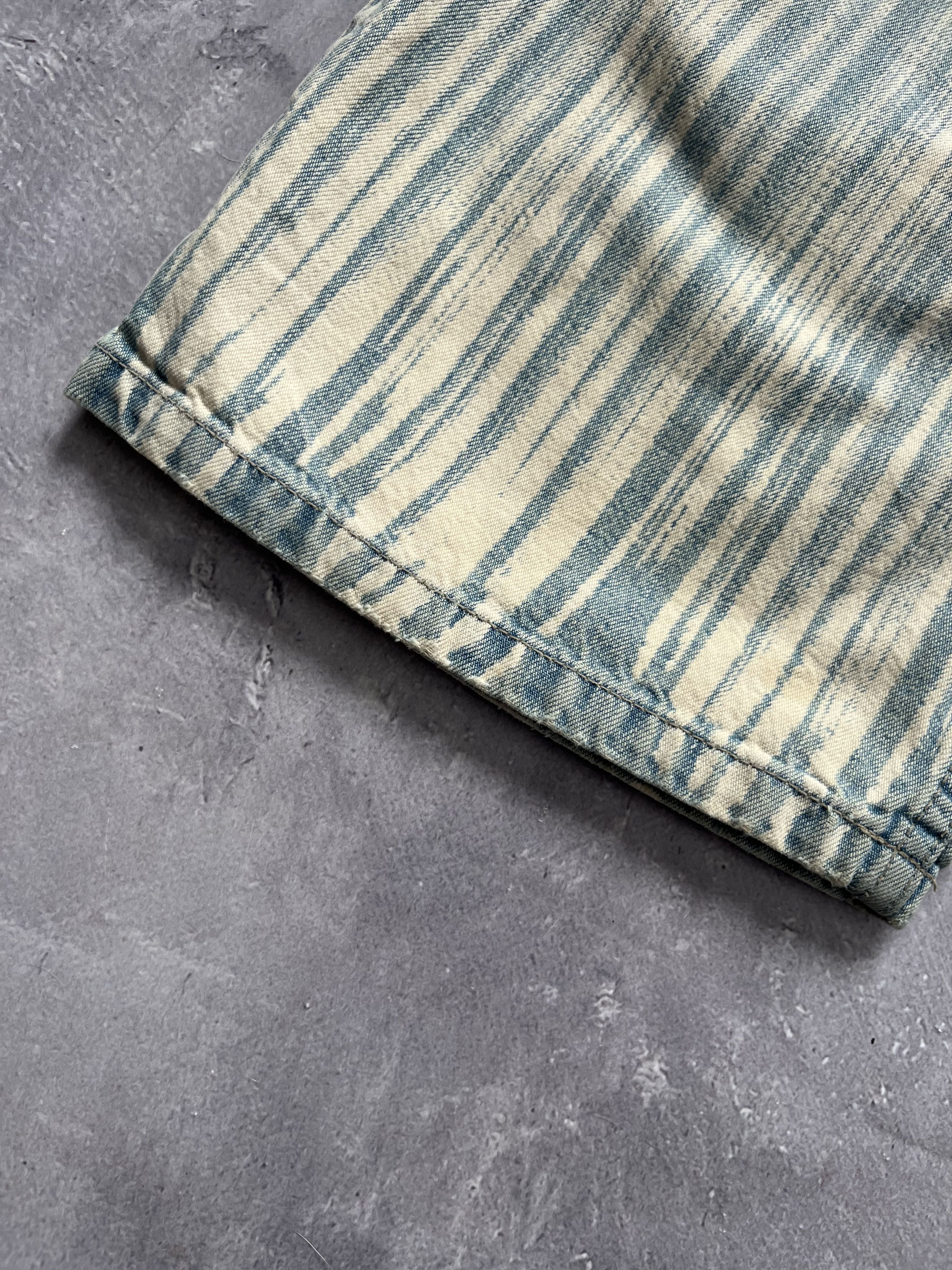 George George Bootcut Jeans Bleached Stripe Wash Vintage Y2K Denim Size US 32 / EU 48 - 3 Thumbnail