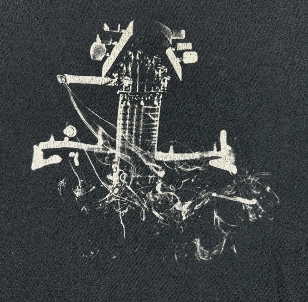 Band Tees × Vintage Vintage Van Halen Smoking Guitar Tee Size US XL / EU 56 / 4 - 2 Thumbnail