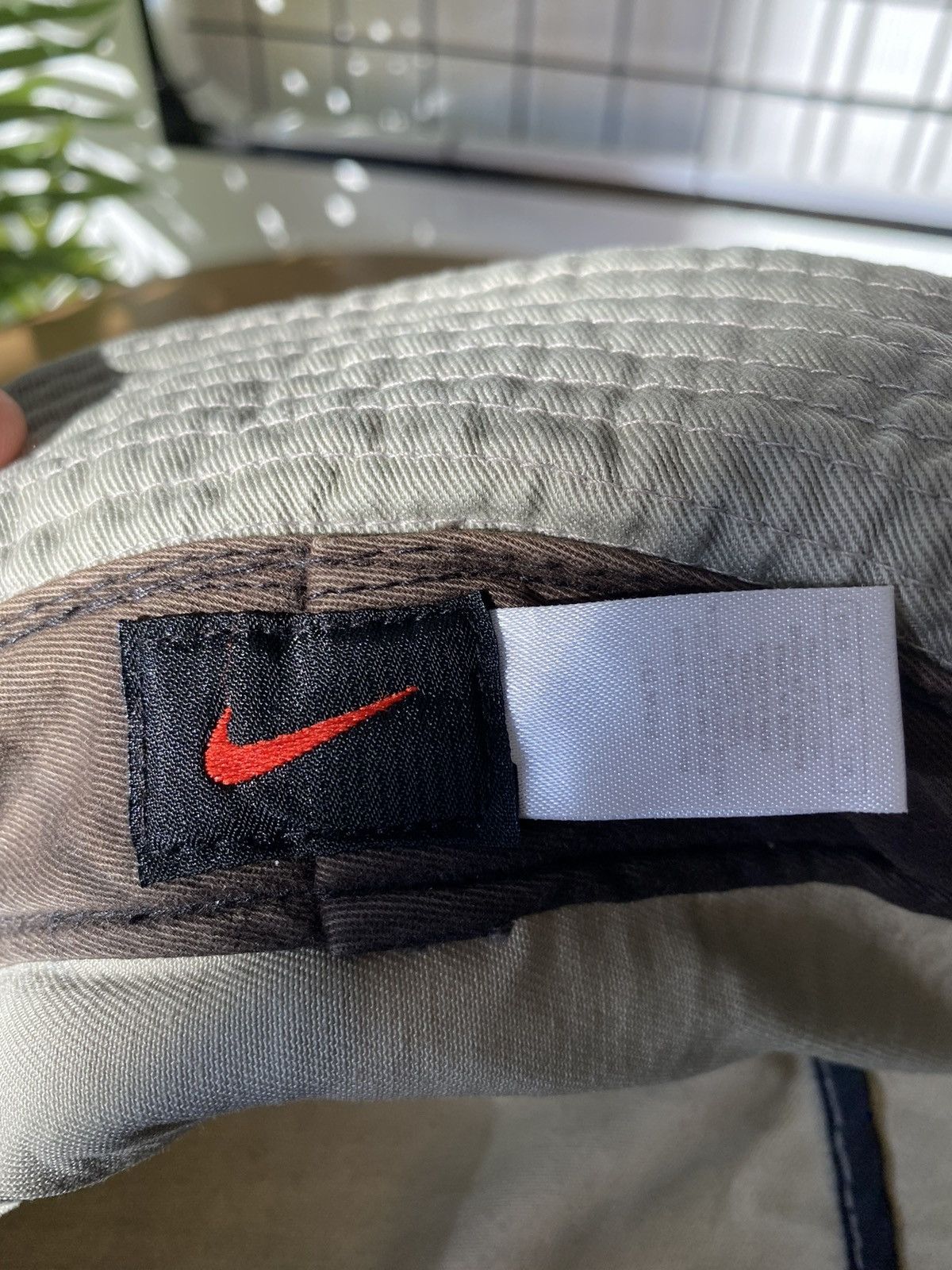 Nike × Vintage Nike 90’s Bucket Hat M/L Size Vintage Beige Unisex y2k Style Size 34 - 7 Thumbnail