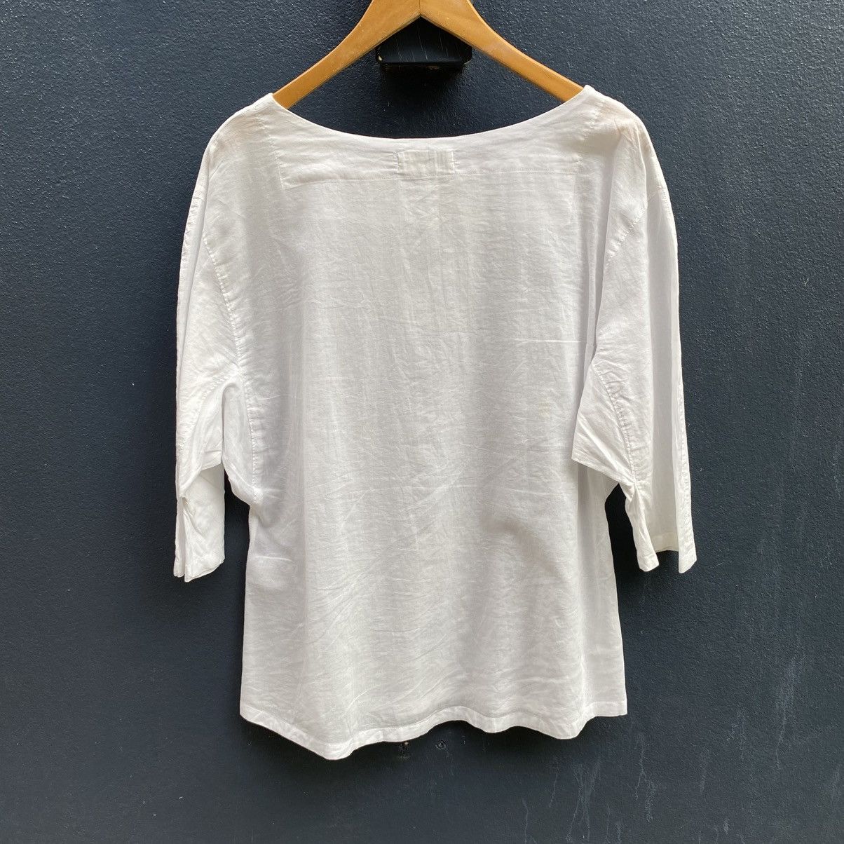 Zucca ZUCCA White 3/4 Sleeve Loose Fit Top Size M / US 6-8 / IT 42-44 - 2 Thumbnail