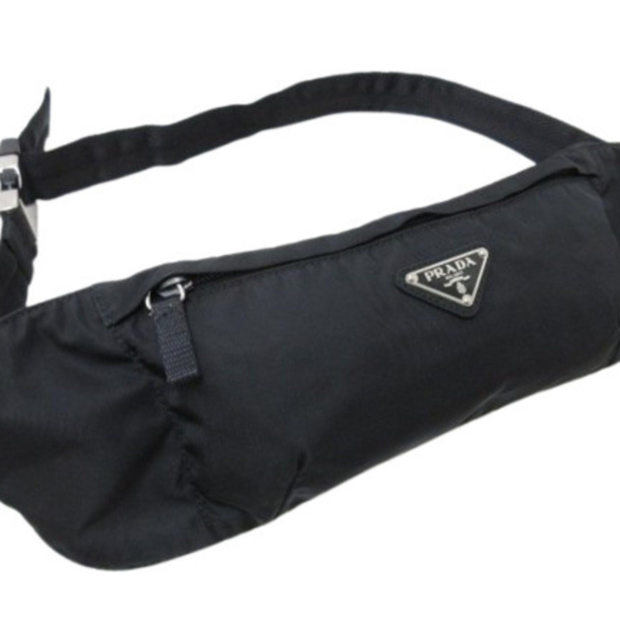 Prada PRADA Triangle Waist Bag - Black Nylon with Logo for Men and Women Size ONE SIZE - 1 Thumbnail
