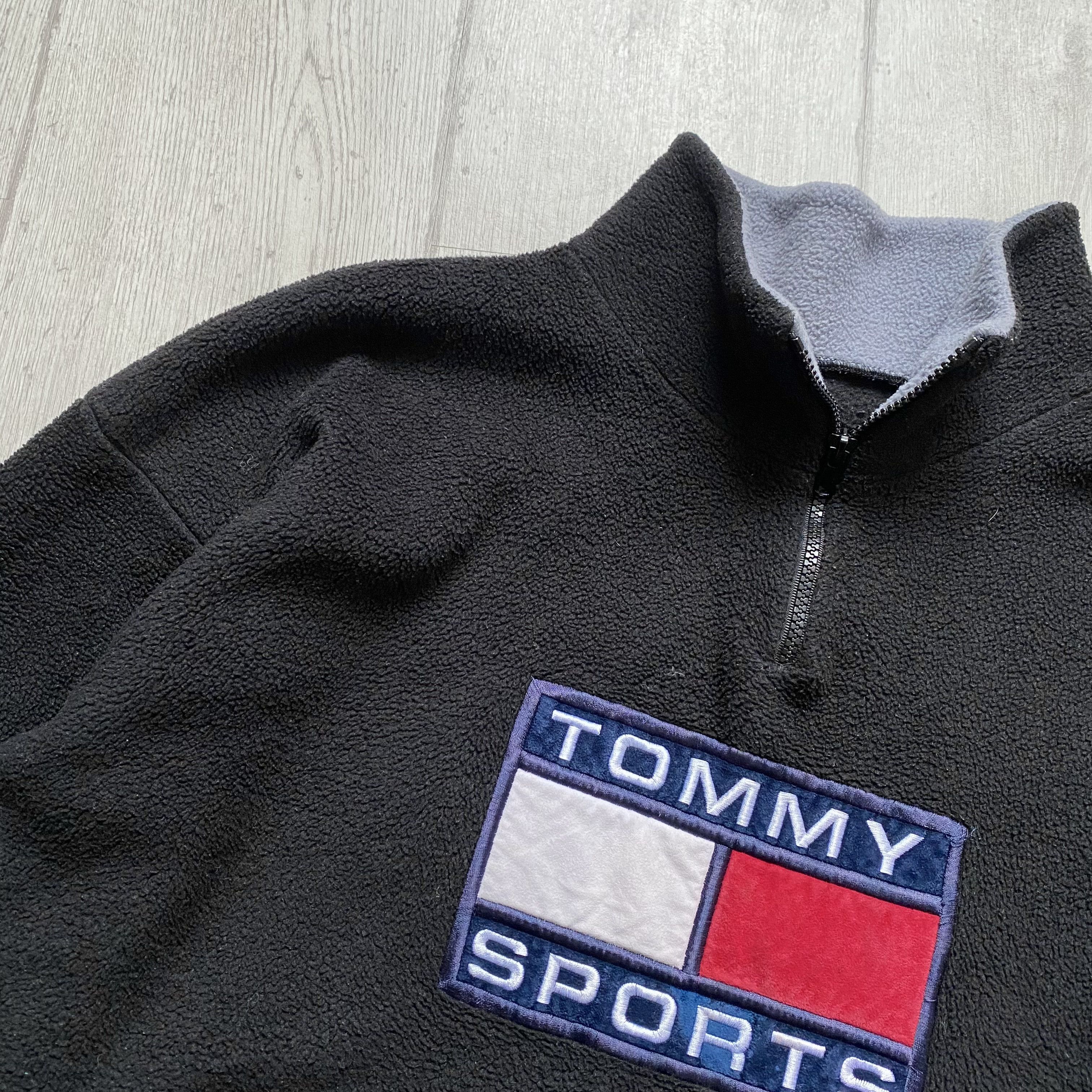 Tommy Hilfiger Vintage Tommy Hilfiger Big Logo 1/3 Zip Fleece Sweatshirt Size US L / EU 52-54 / 3 - 5 Thumbnail