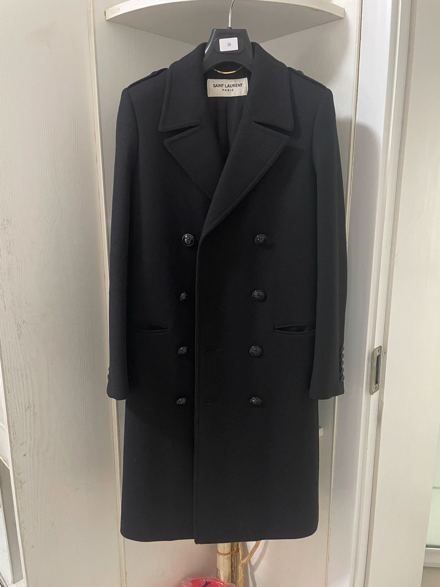 Saint Laurent Paris Saint Laurent Paris Wool Show Coat Size US XS / EU 42 / 0 - 1 Thumbnail