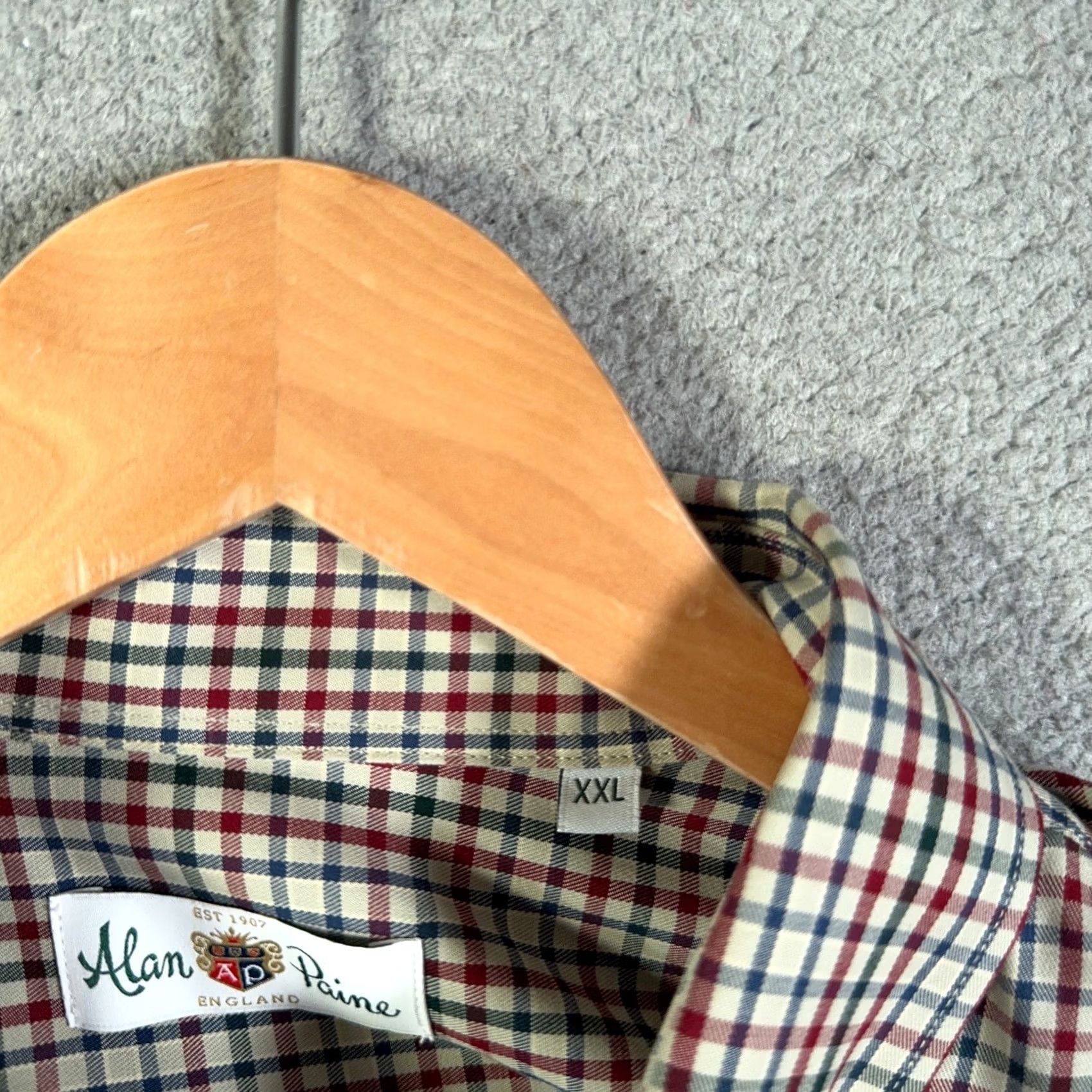 Vintage Alan Paine Shirt Mens 2XL Plaid Check Long Sleeve Cotton Button-Up Shirt Mens Size US XXL / EU 58 / 5 - 5 Thumbnail