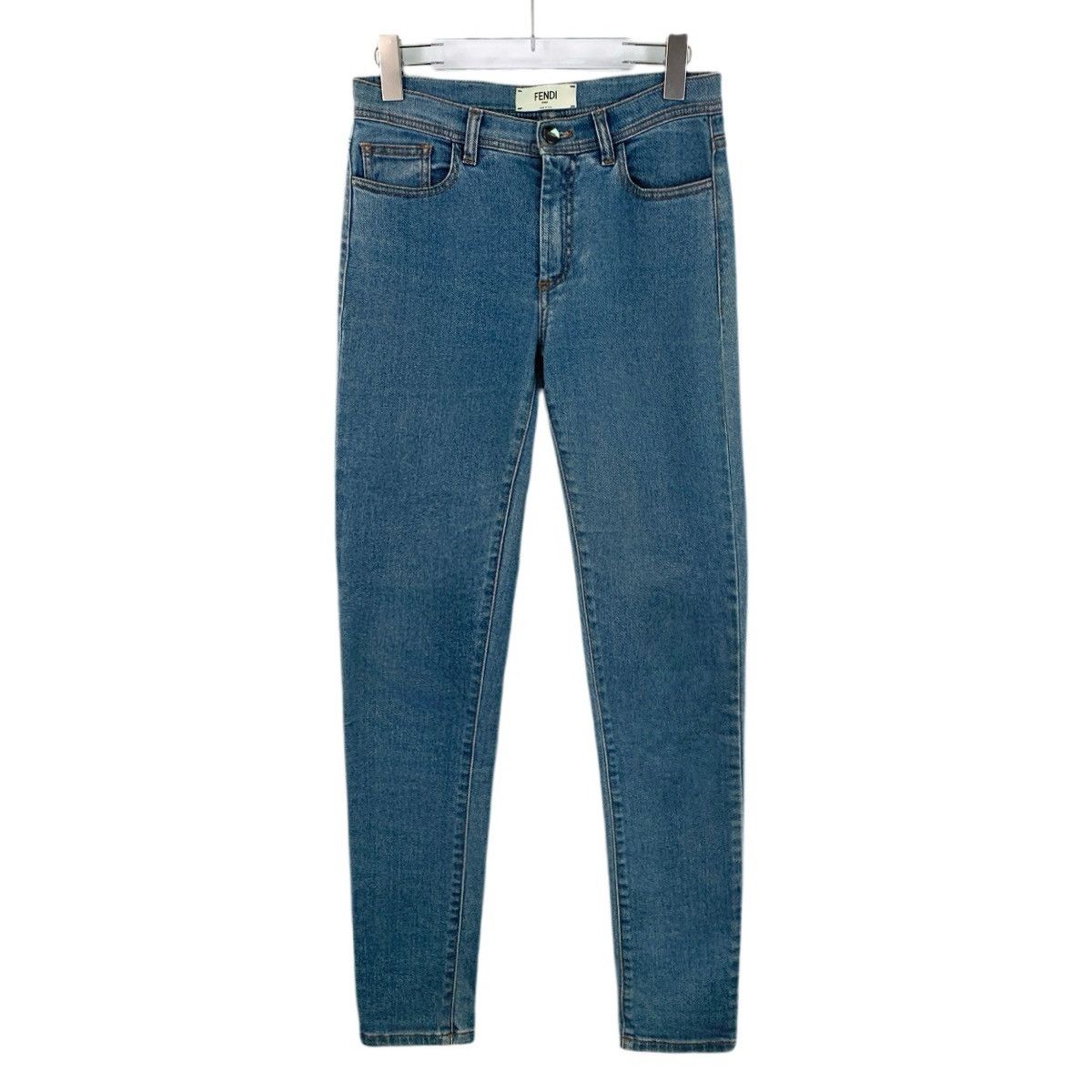 Fendi Fendi Blue Slim-fit Denim Casual Pants K26WX Size 27" / US 4 / IT 40 - 1 Thumbnail