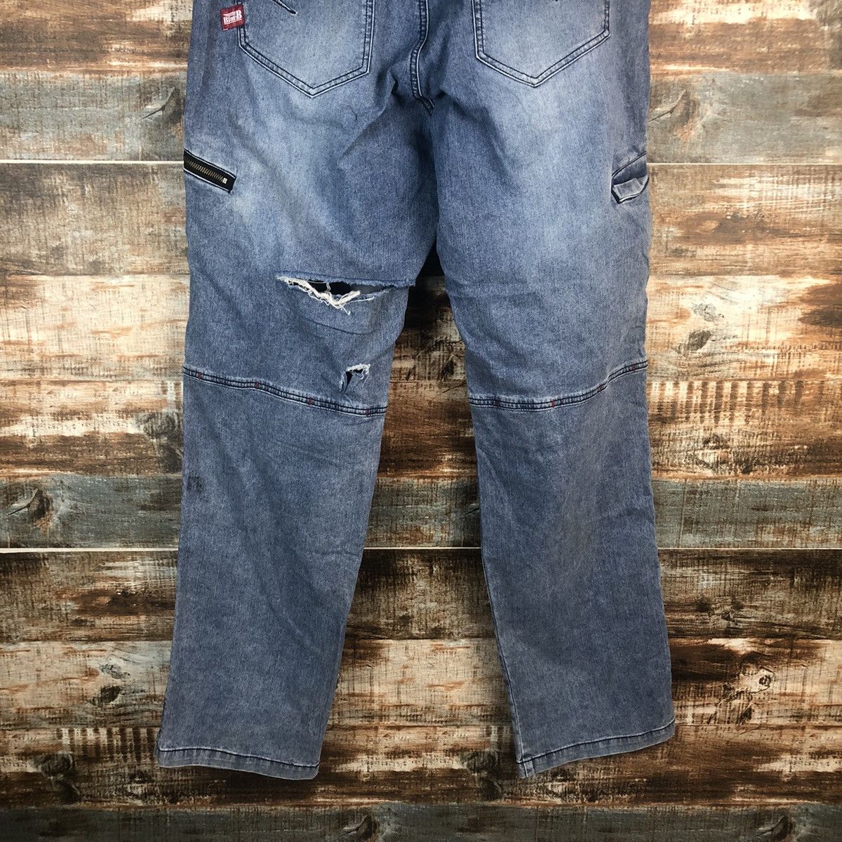 Japanese Brand DL Blue B Cargo Multipocket Blue Pants #C290 Size US 33 - 15 Thumbnail