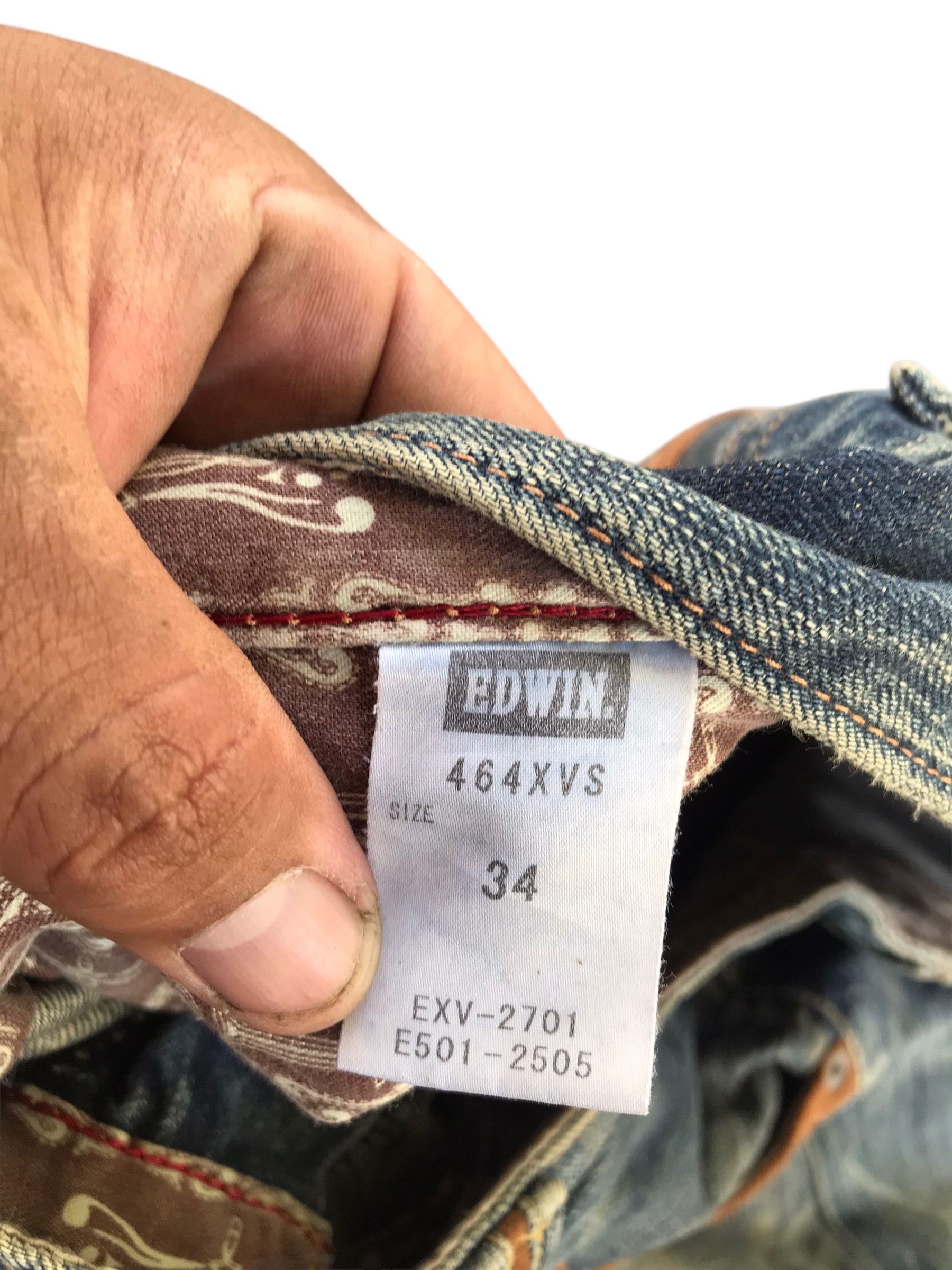Tornado Mart Vtg 90s Edwin Japan Distressed Denim-Size 35-14th addiction Size US 35 - 8 Thumbnail