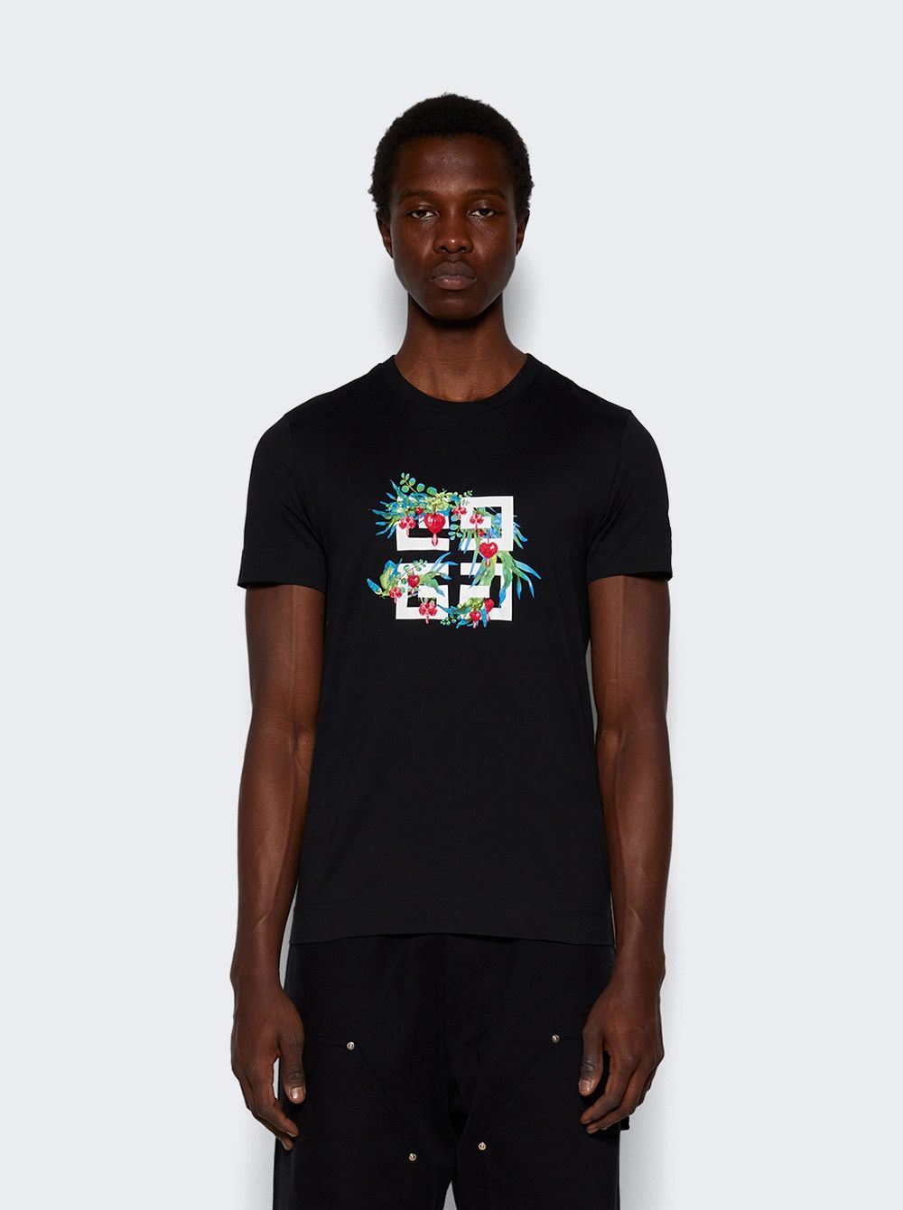 Givenchy o1mle0326 Slim Fit Logo Tee Shirt in Black Size US XXL / EU 58 / 5 - 3 Thumbnail