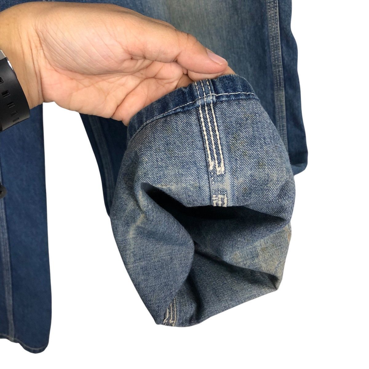 Japanese Brand 📌Vintage Denim Jacket Carpenter D&I Cargo Issey Miyake Size US 30 / EU 46 - 16 Thumbnail